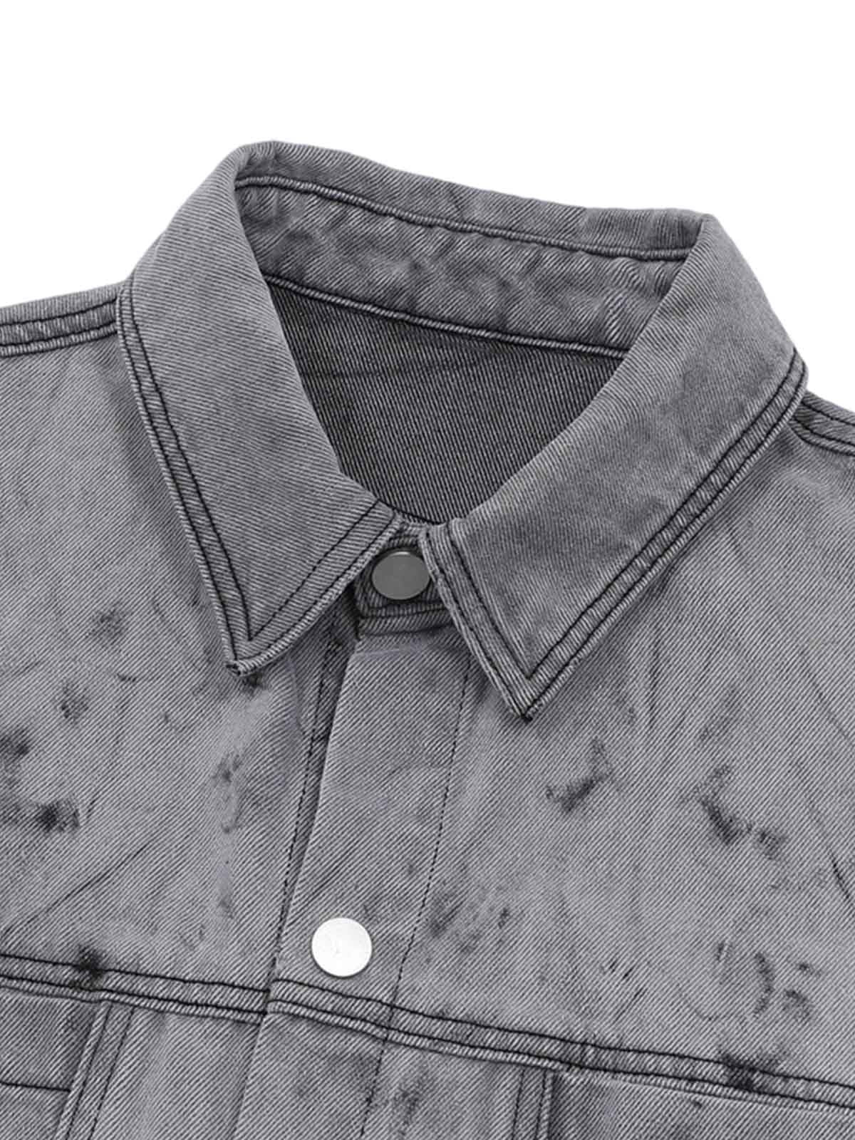 Distressed Washed Workwear Denim Set