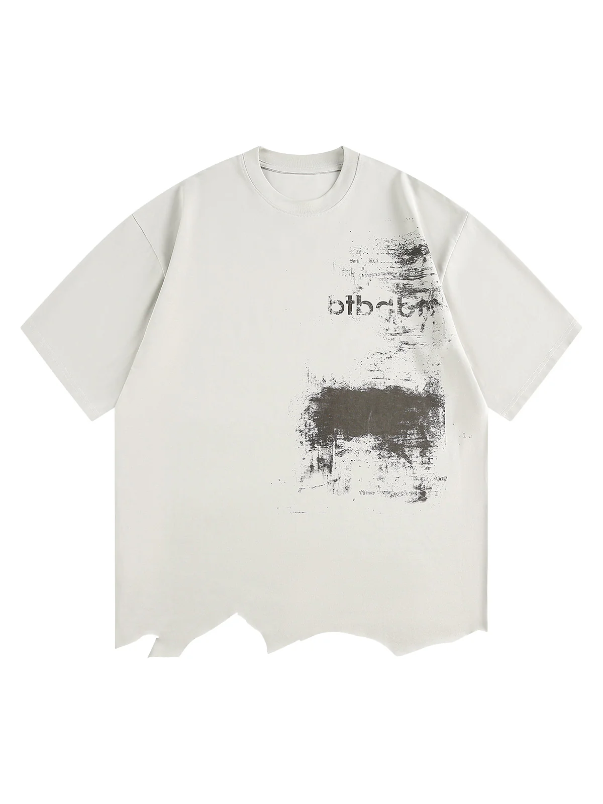 Tattered Design Printed T-shirt