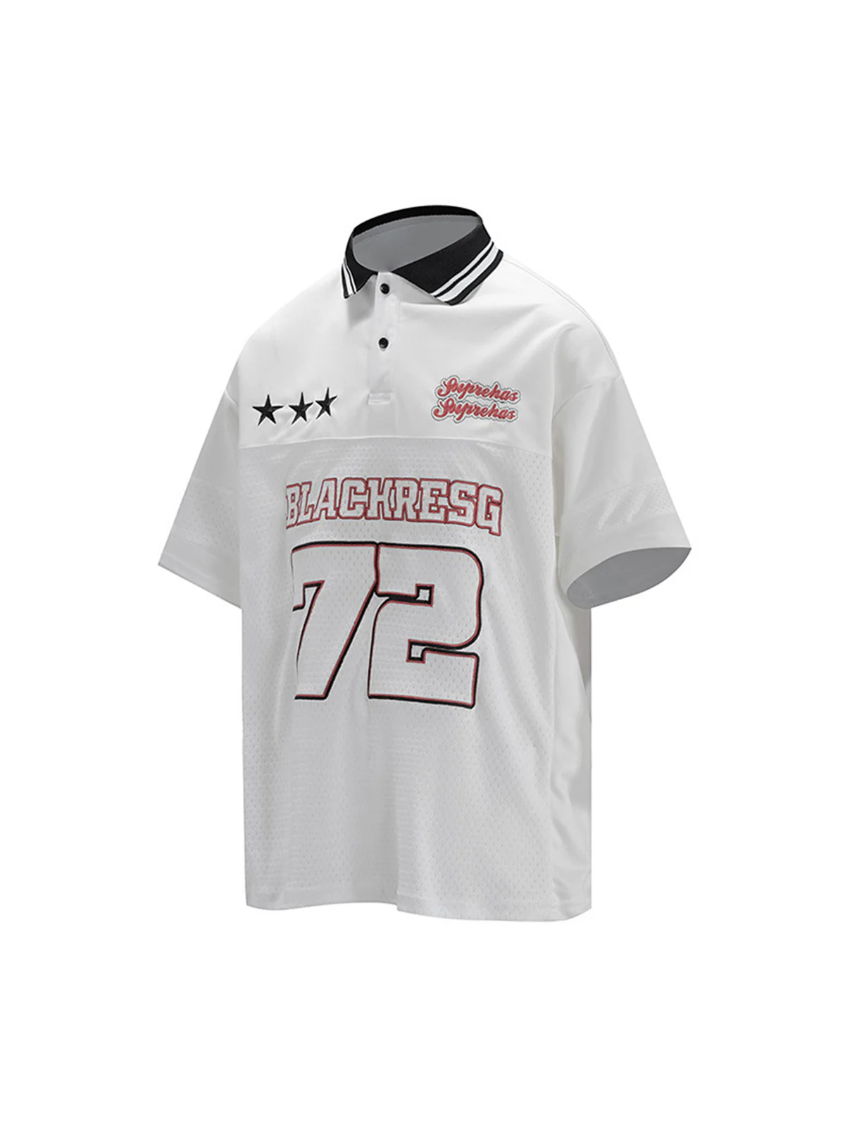 Retro Sports Jersey Polo Shirt