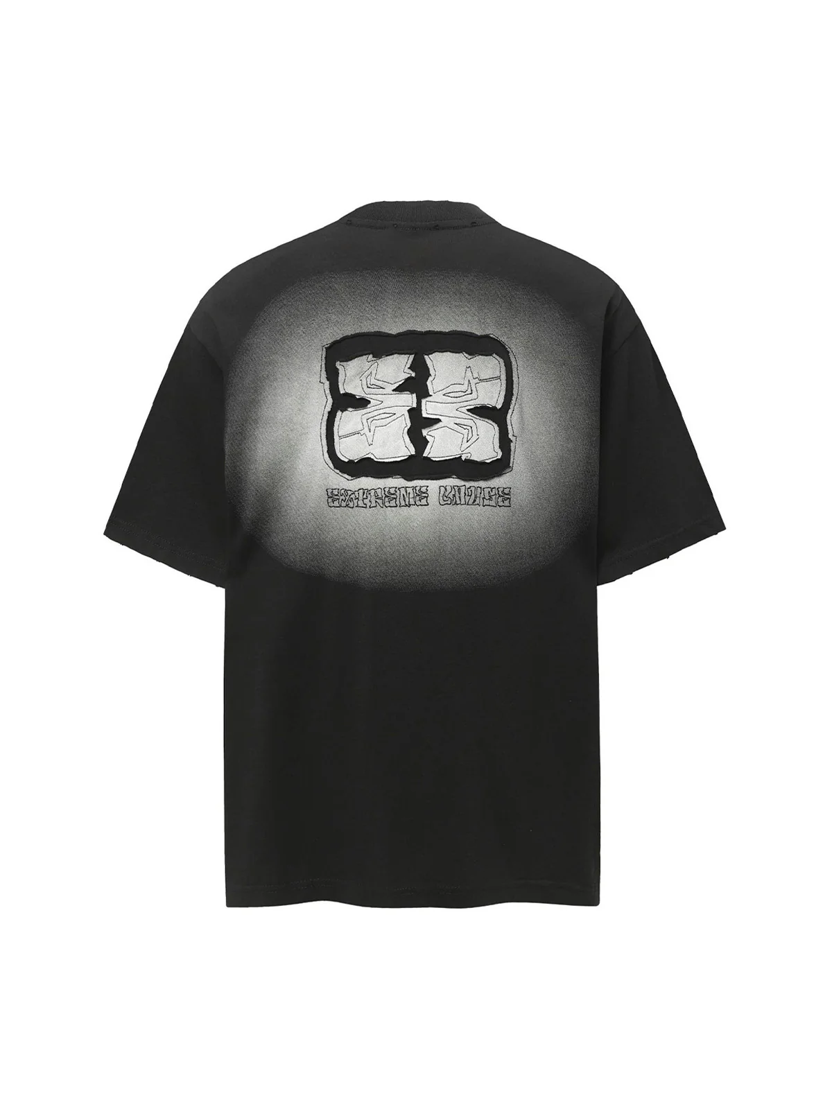 Washed Patch Embroidery T-shirt