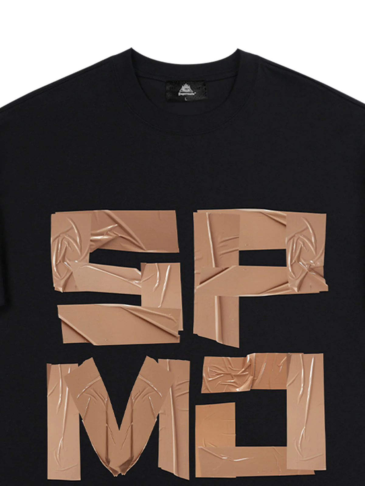 Original Tape Layered Letter Print T-shirt