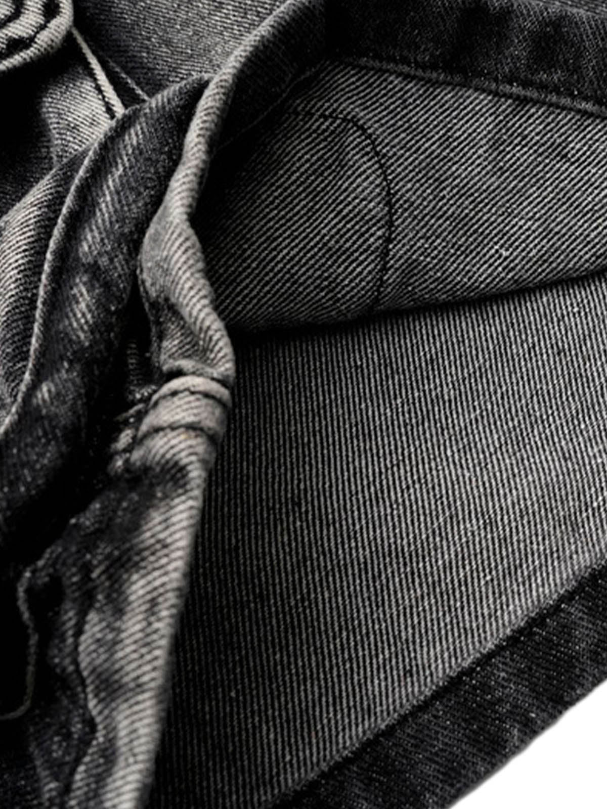 High-Waisted Multi-Pocket Denim Cargo Shorts