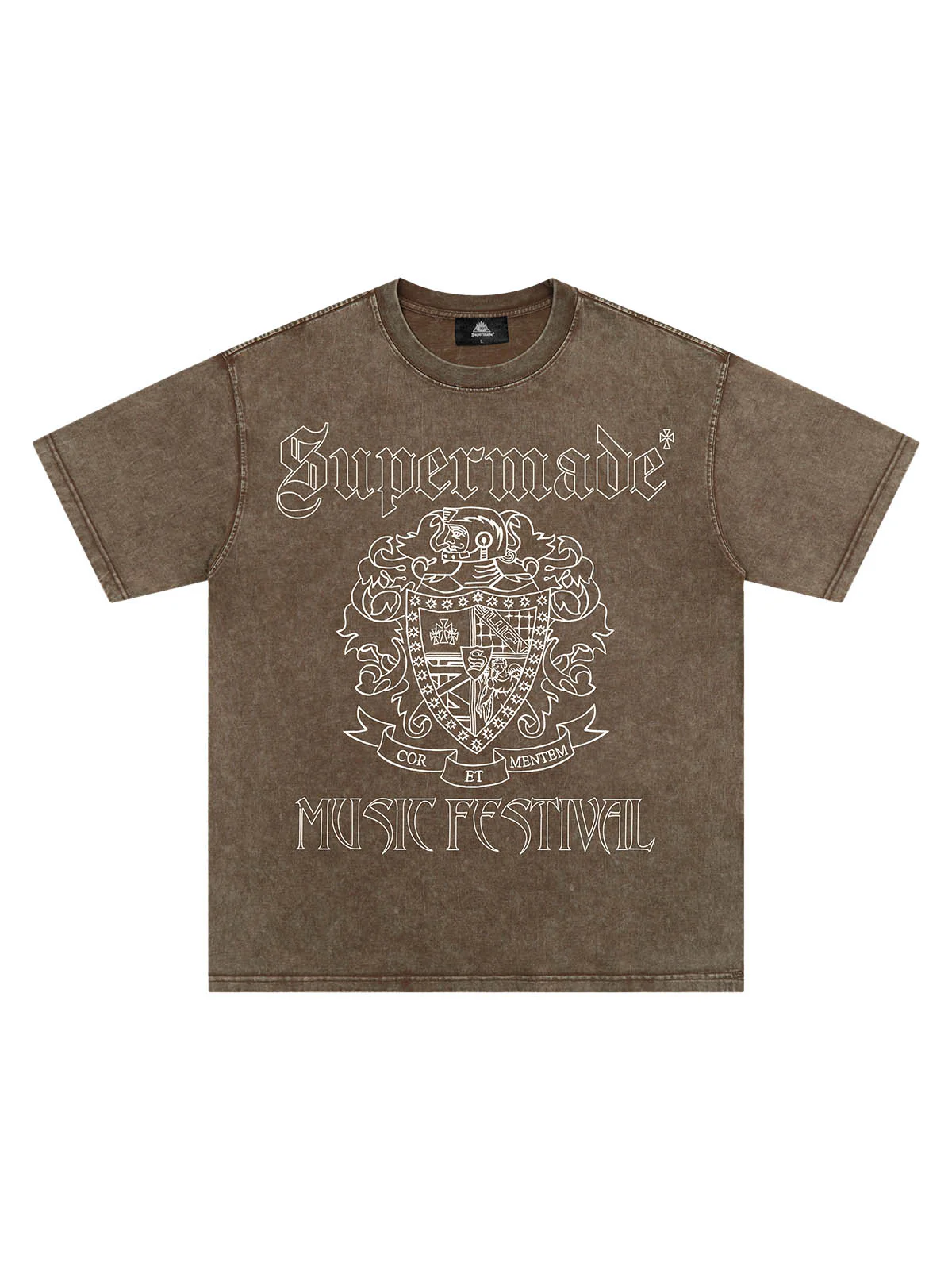 Original Gothic Letter Family Shield Badge Print T-Shirt