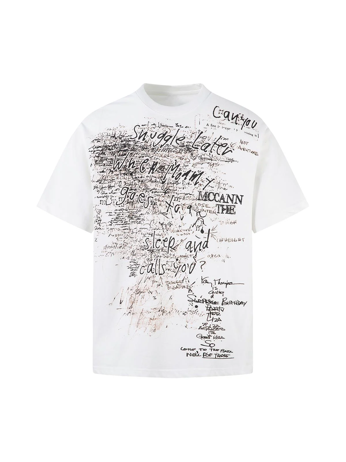 Graffiti Letter Print Oversized T-Shirt