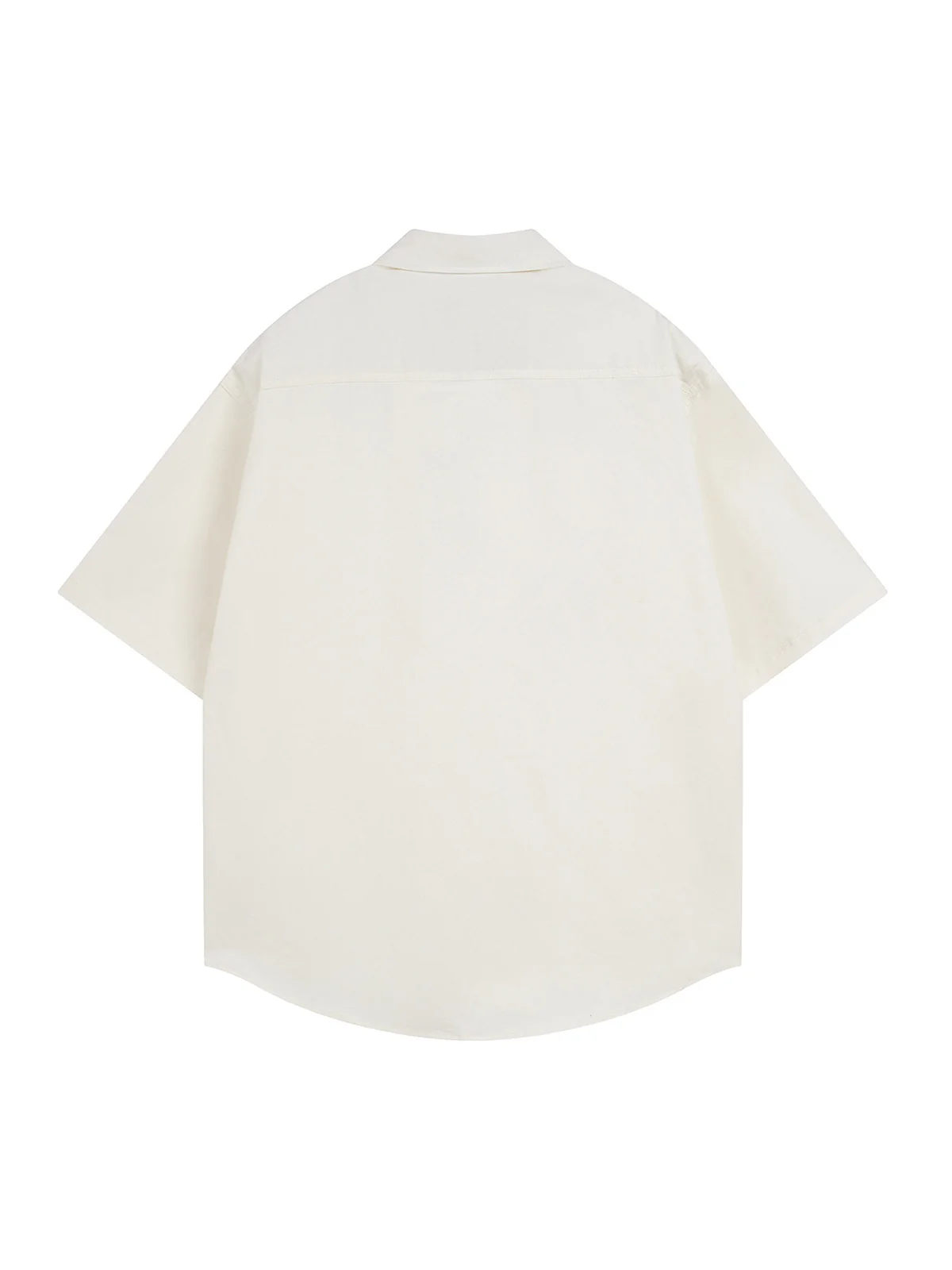 Oversized Graphic Cartoon Letter Print Short-Sleeve Shirt