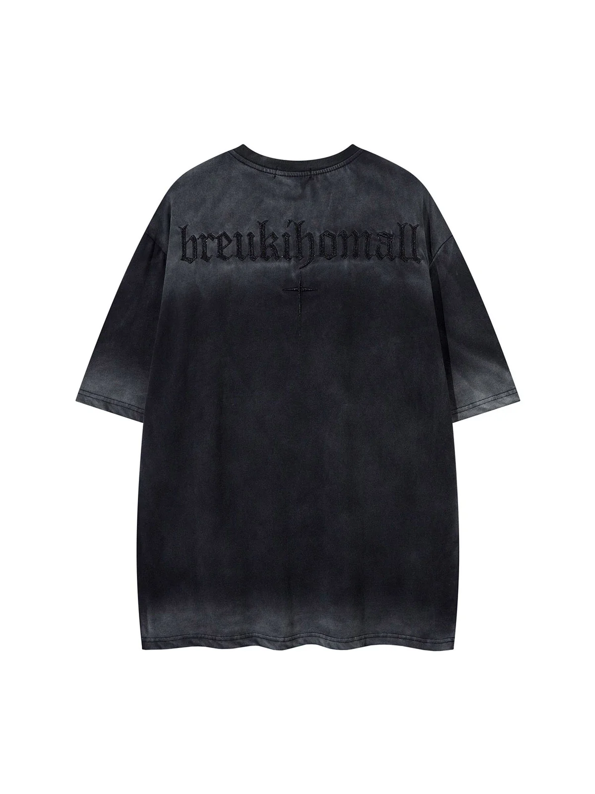 Oversized Cross and Studed T-Shirt