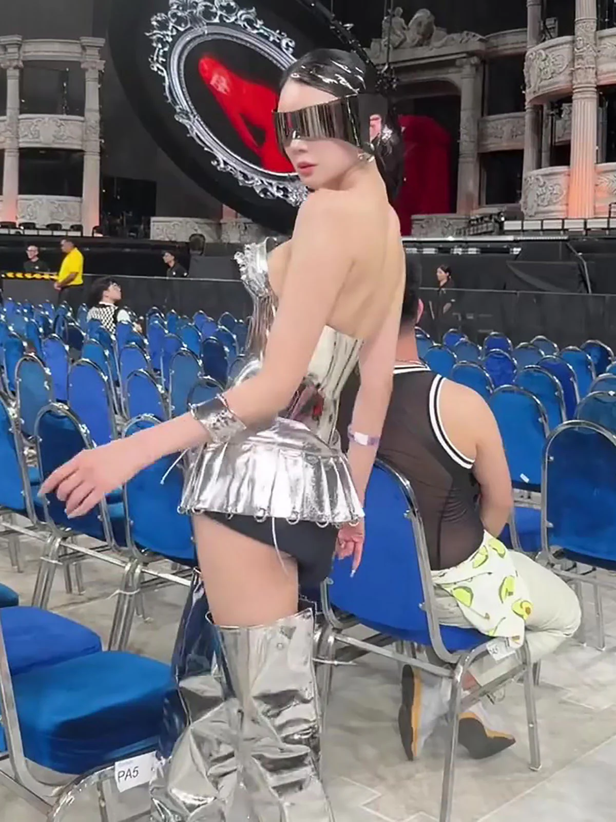 Punk Ear-Hook Integrated Sunglasses