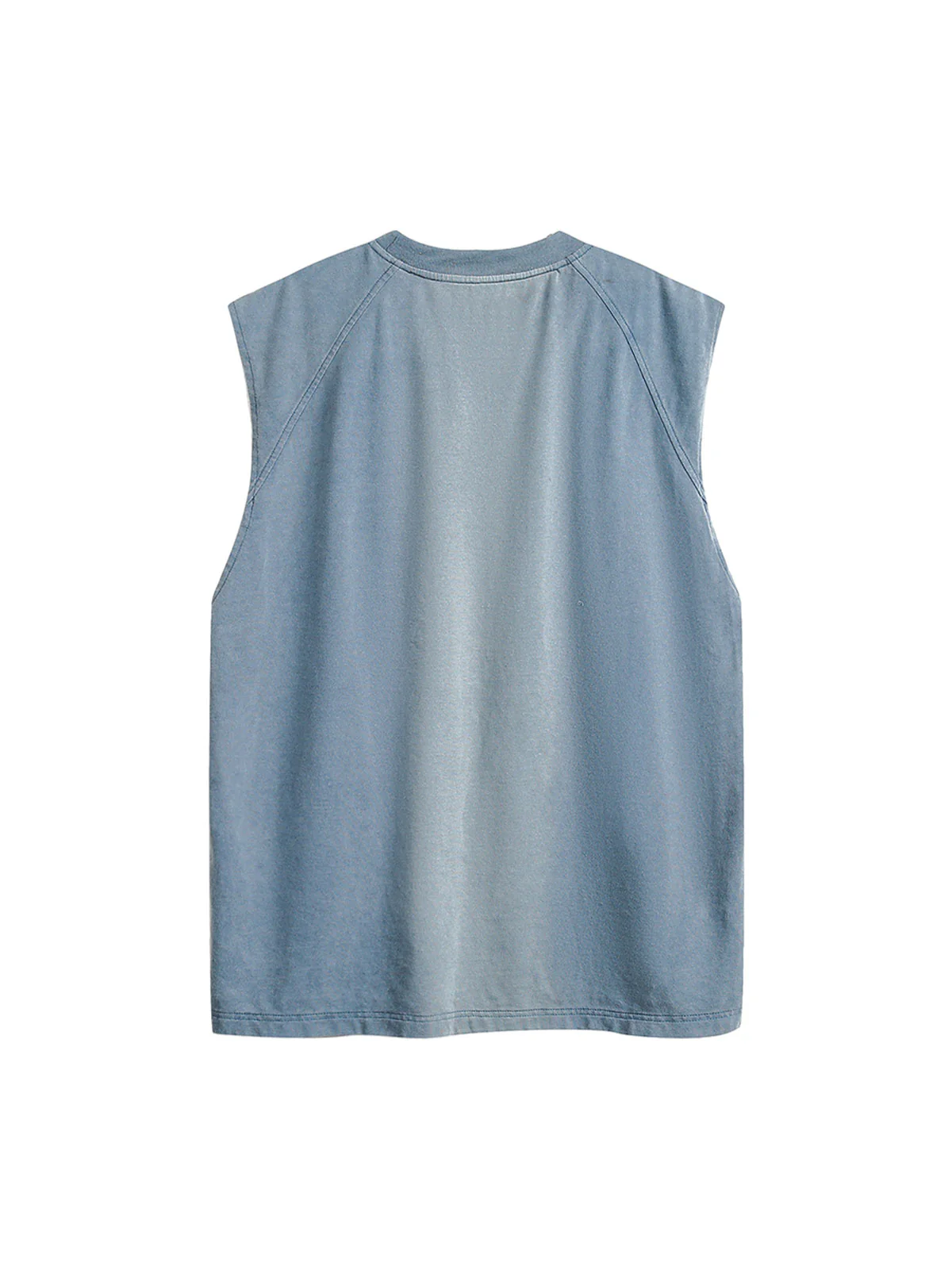 Distressed Washed Embroidered Gradient Vest