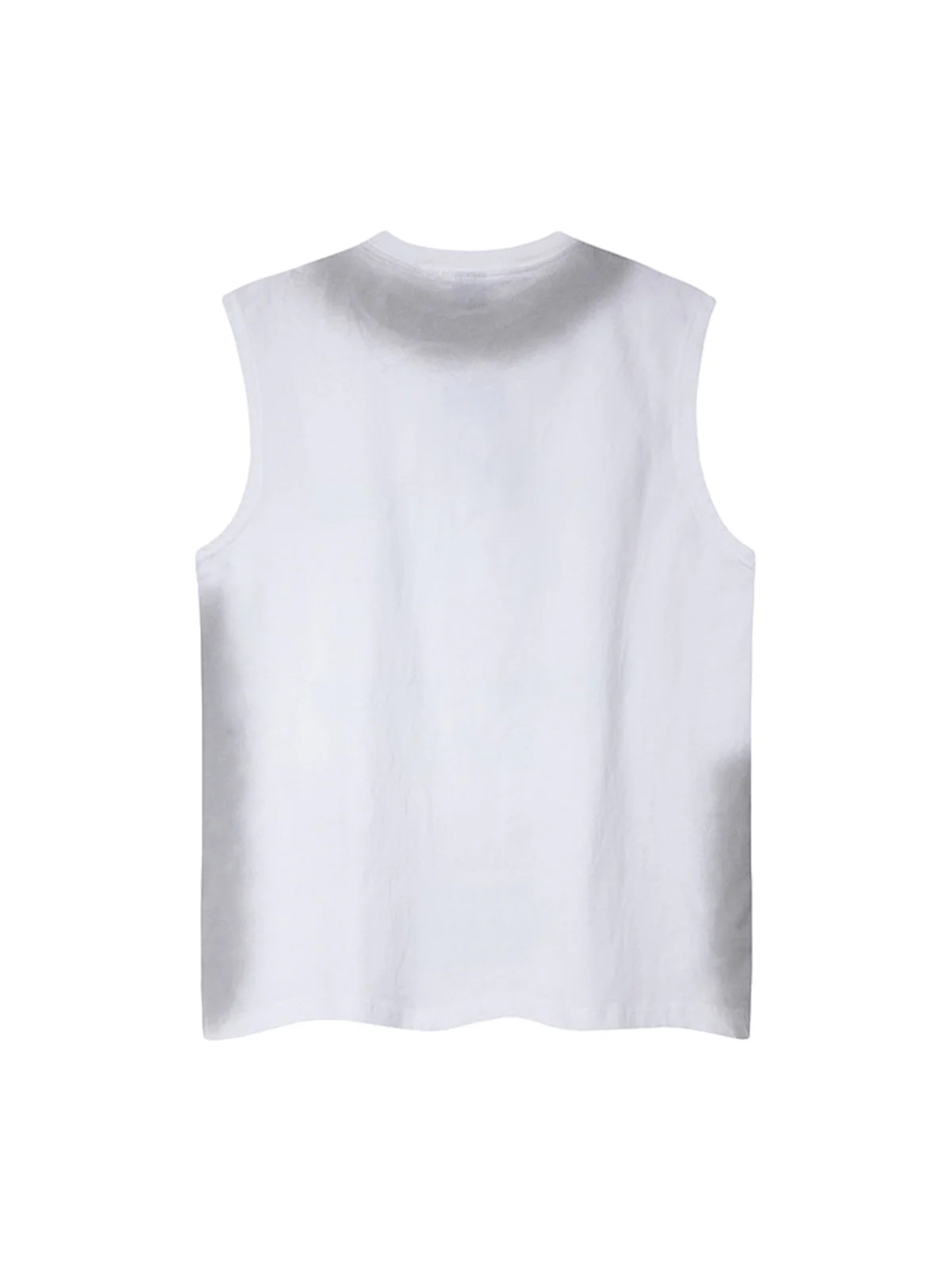 Spray- Painted Letter Print Necklace Vest