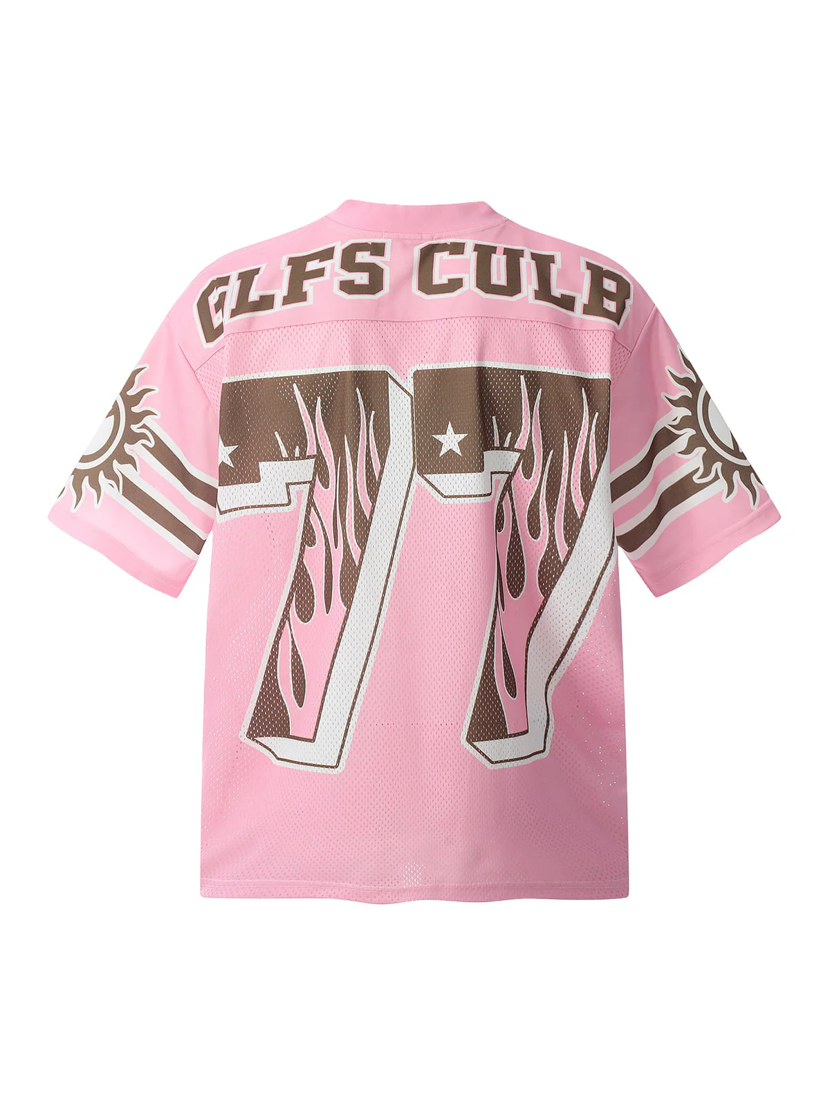 Pink Flame Print Jersey T-shirt - 2390