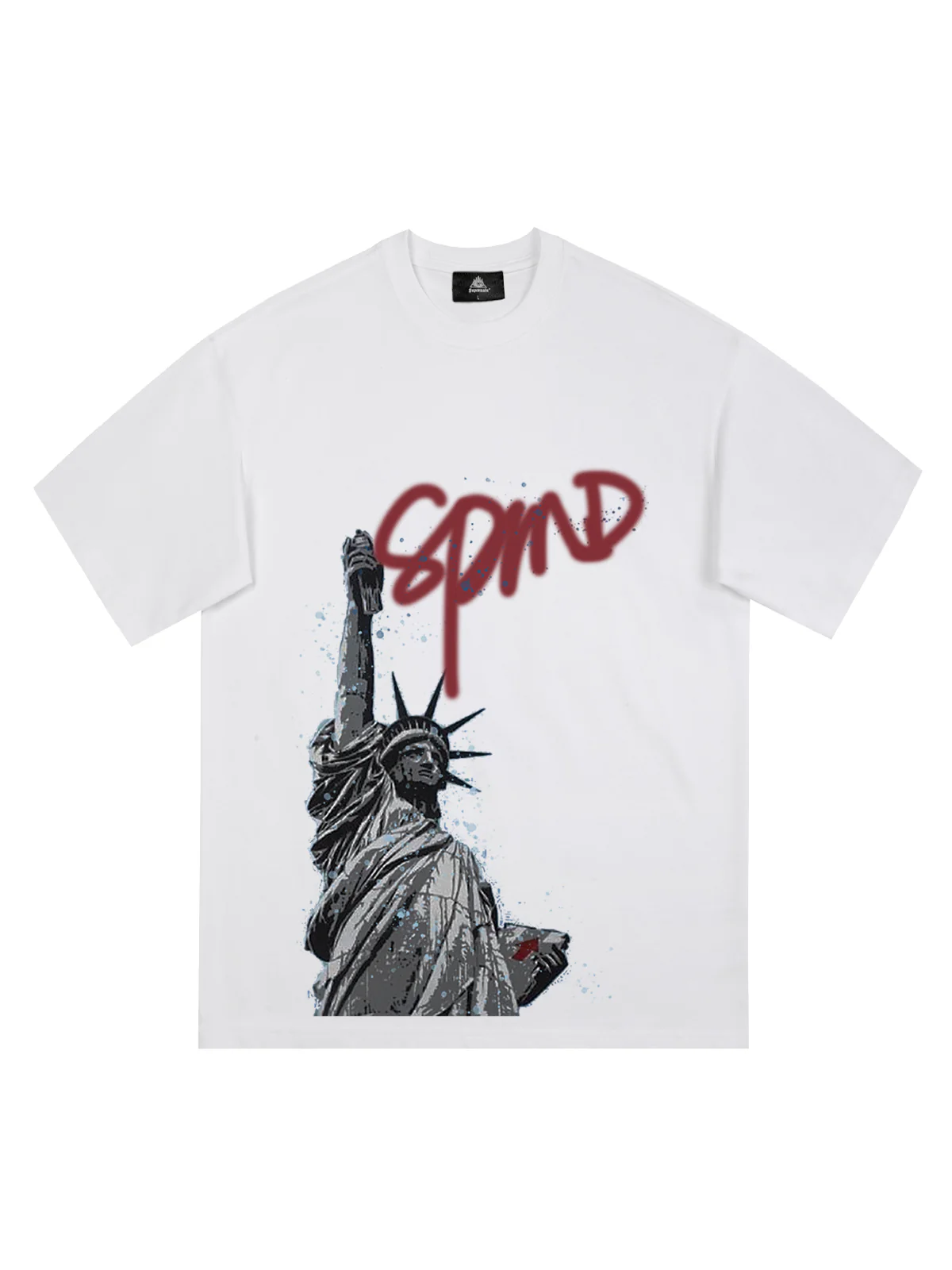 Orginal Funny Graffiti Statue Of Liberty Print T-shirt