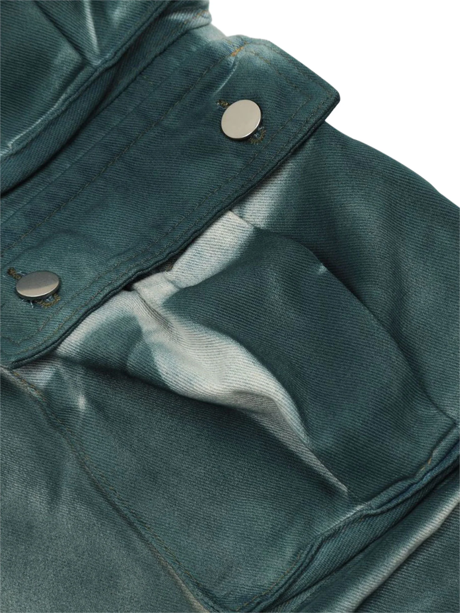 Thesupermade Gradient Dip Dye Wash Multi-Pocket Cargo Jeans - 2276