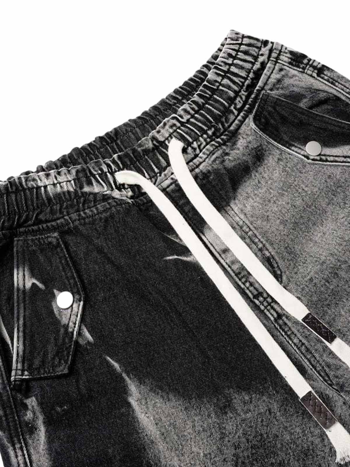 Tie-Dye Drawstring Cargo Jorts