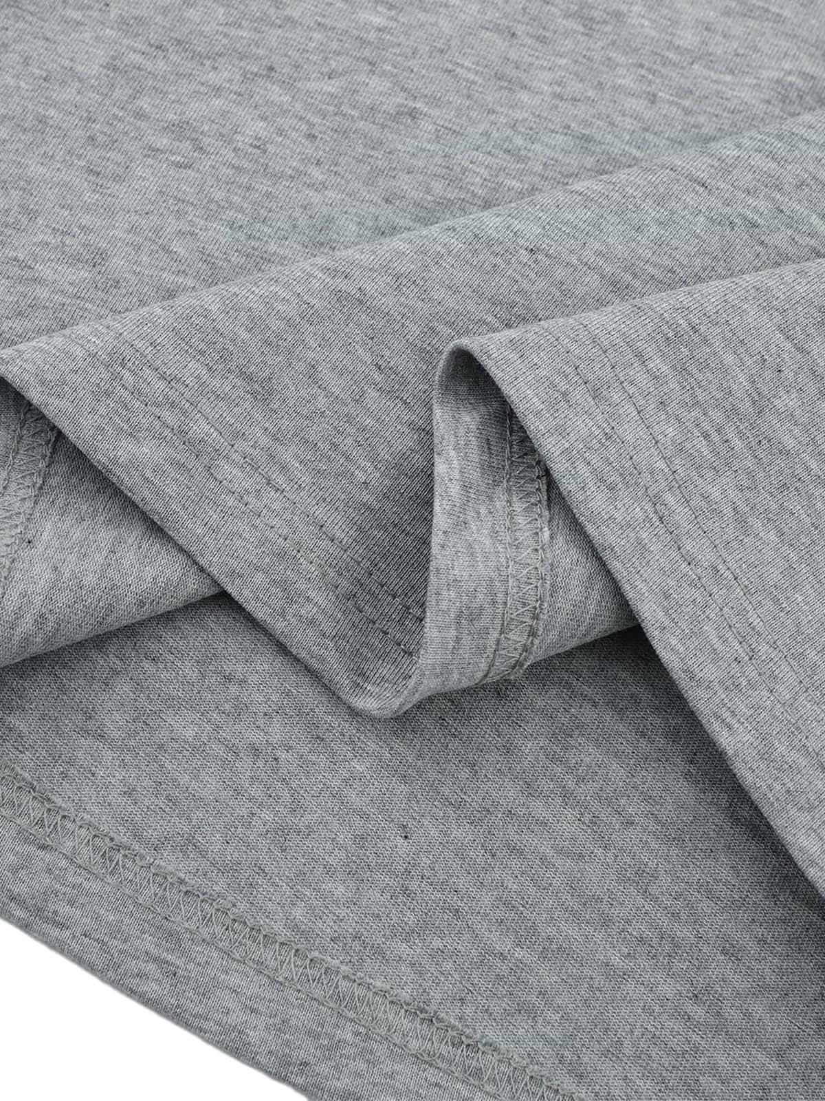 Retro Contrast Color Stitching Embroidered Letter T-shirt