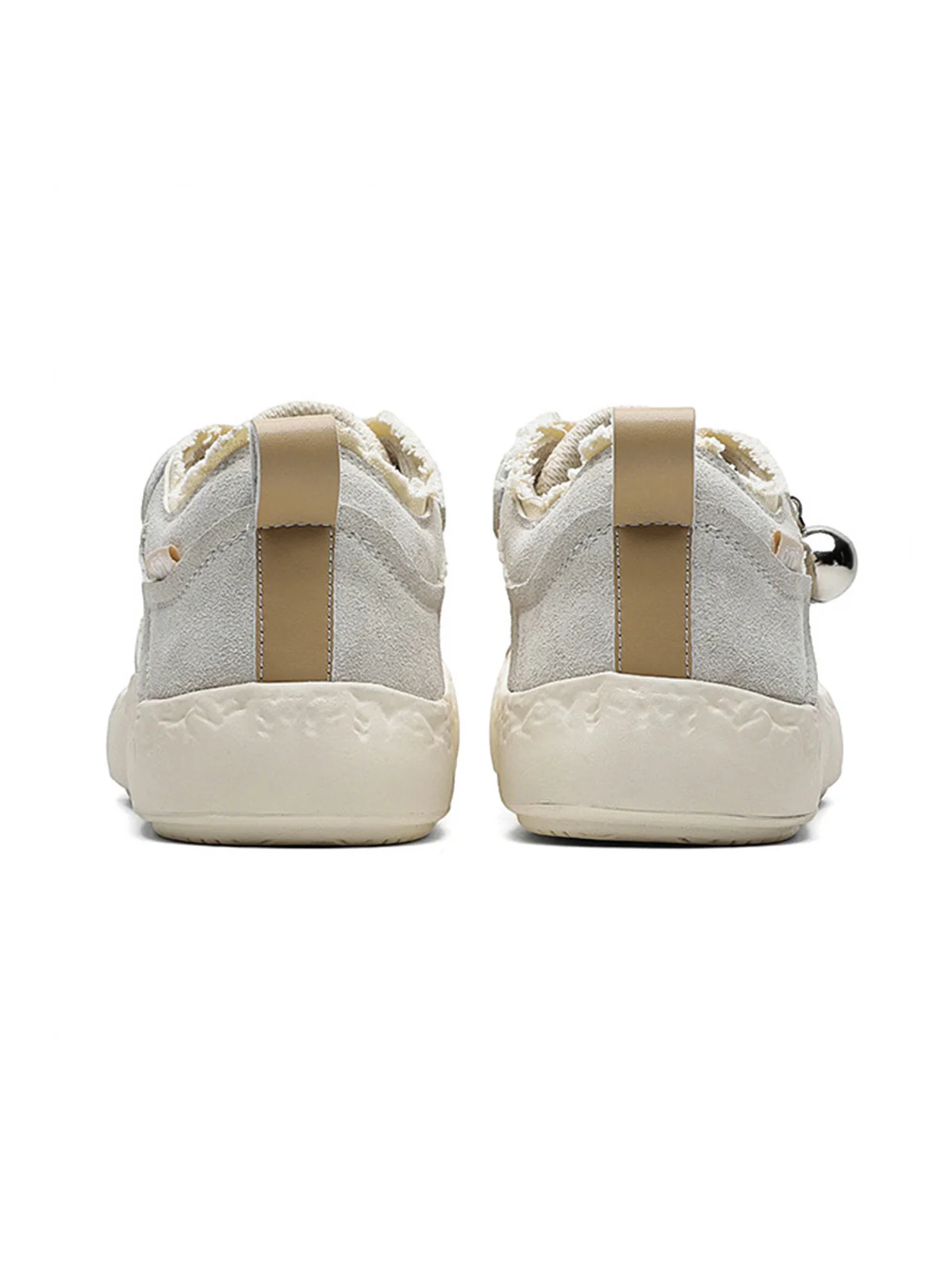 Fun Big Toe Leather Spliced Sneakers