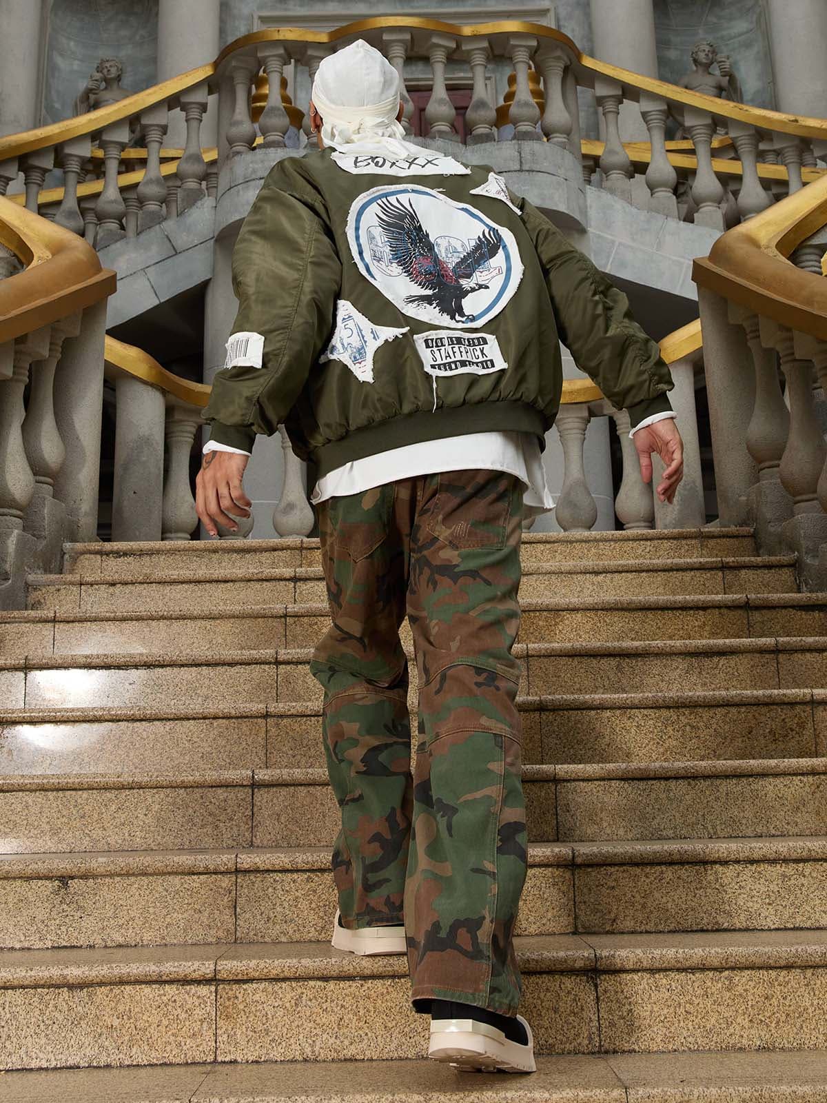 Thesupermade Camouflage Structured Pleated Pants - 2251