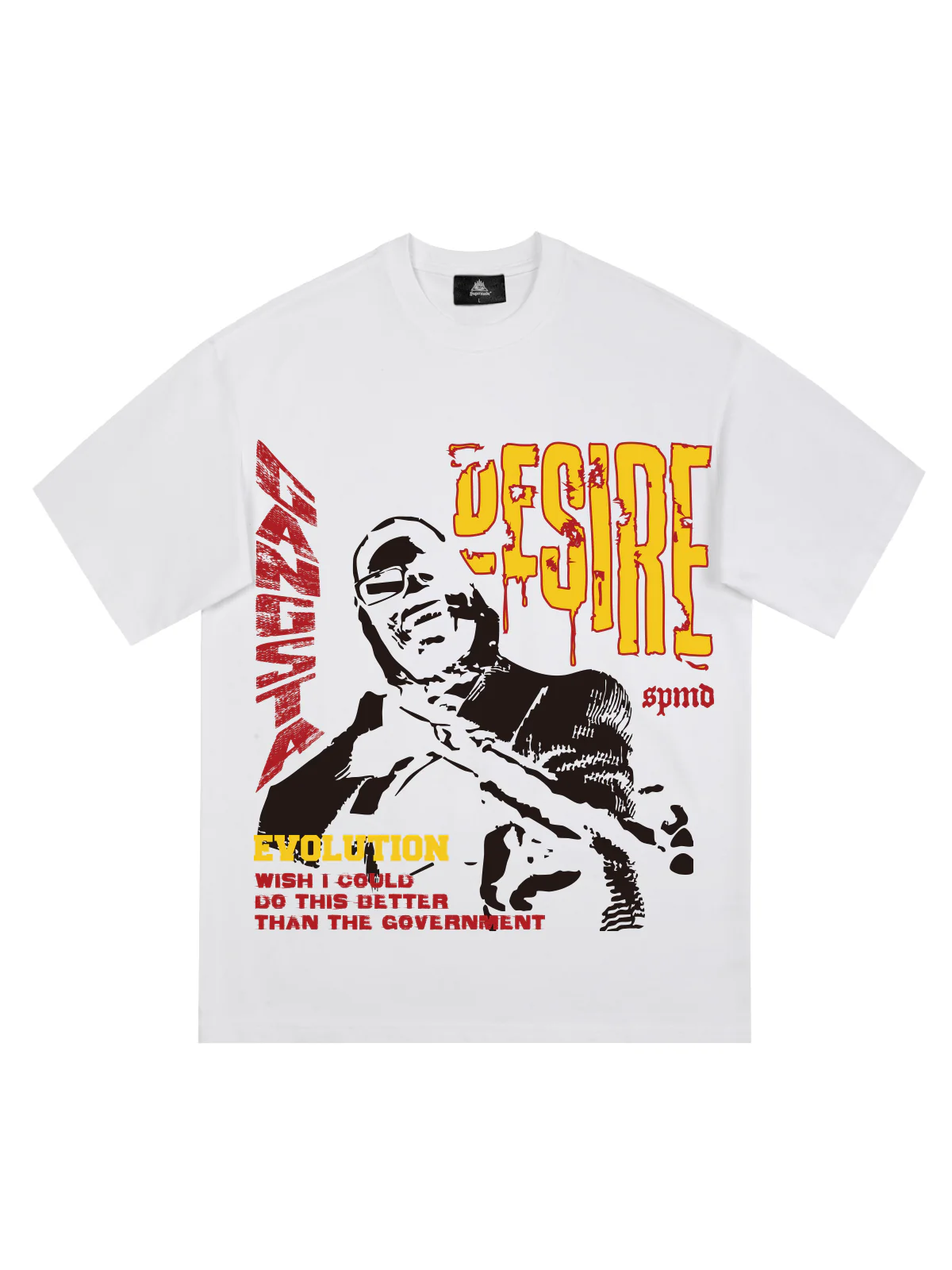 Retro Letter Protrait Graphic Print T-Shirt