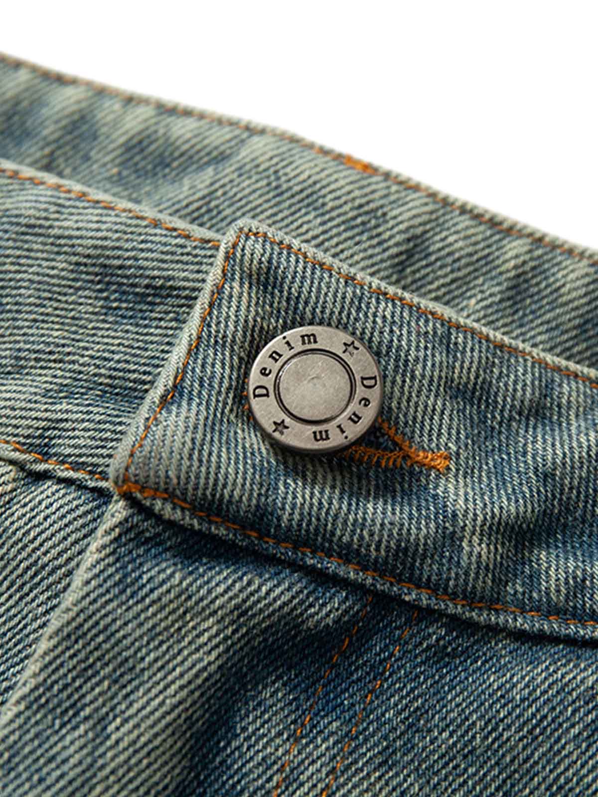 Gradient Washed Raw Edge Jorts