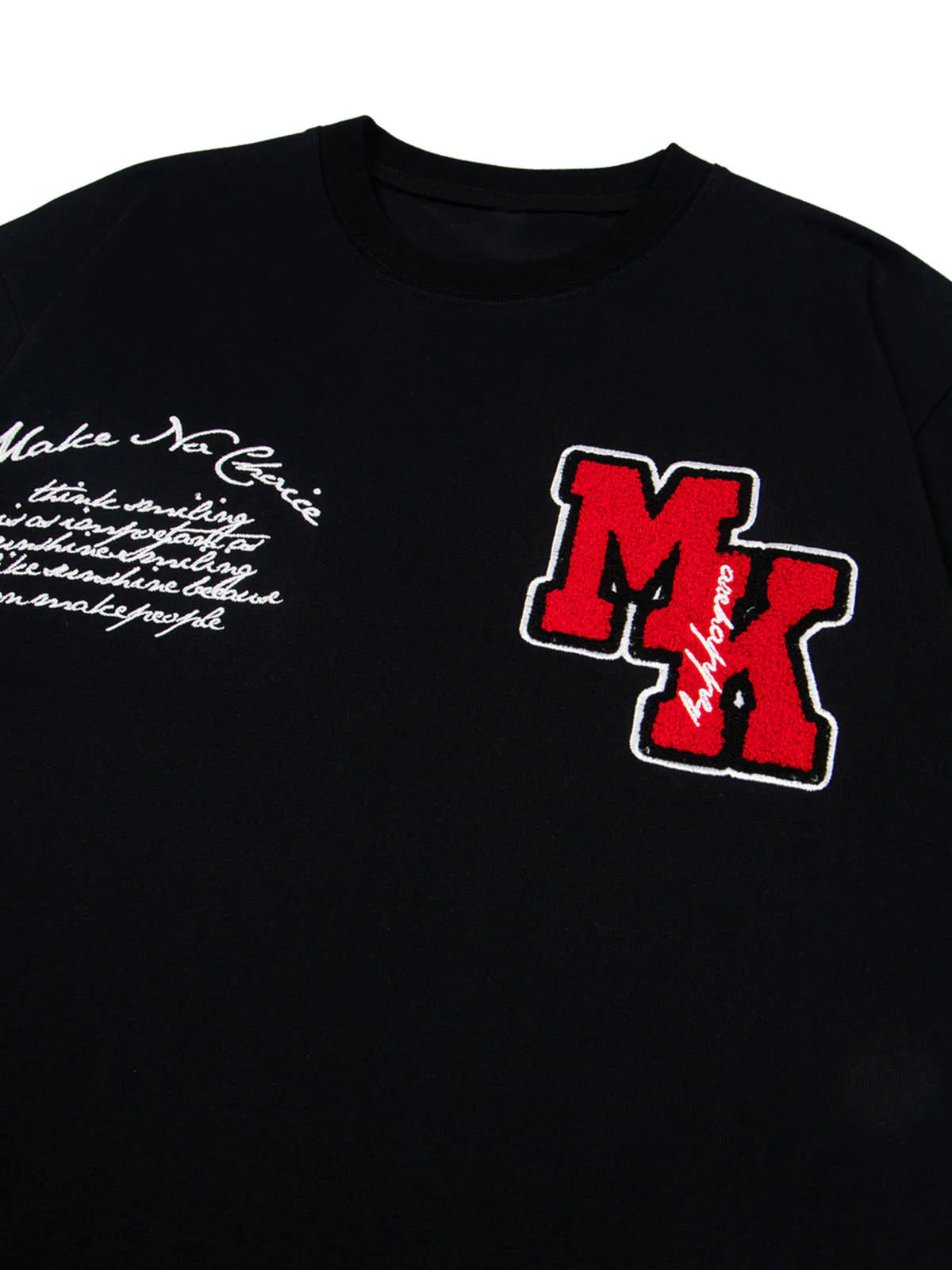 Retro Motorcycle Style Heavy Patch Embroidered T-shirt