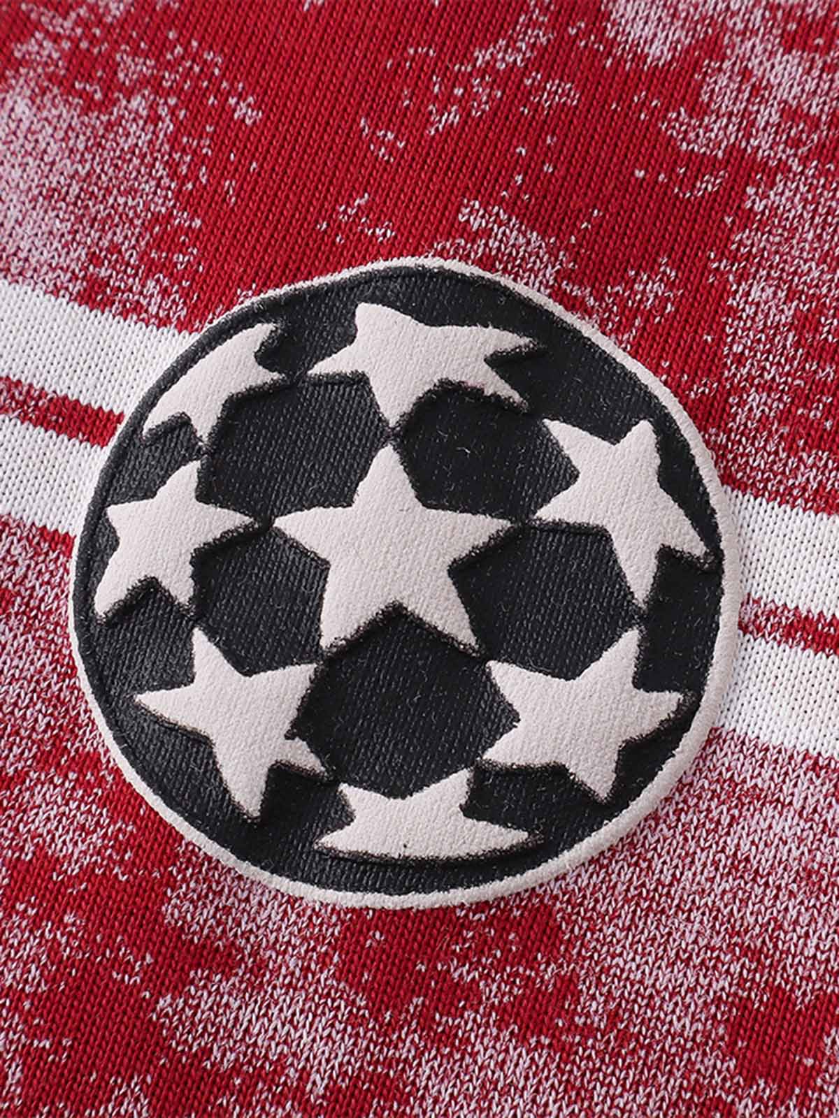 Graphic Lettering Striped Oversized T-Shirt