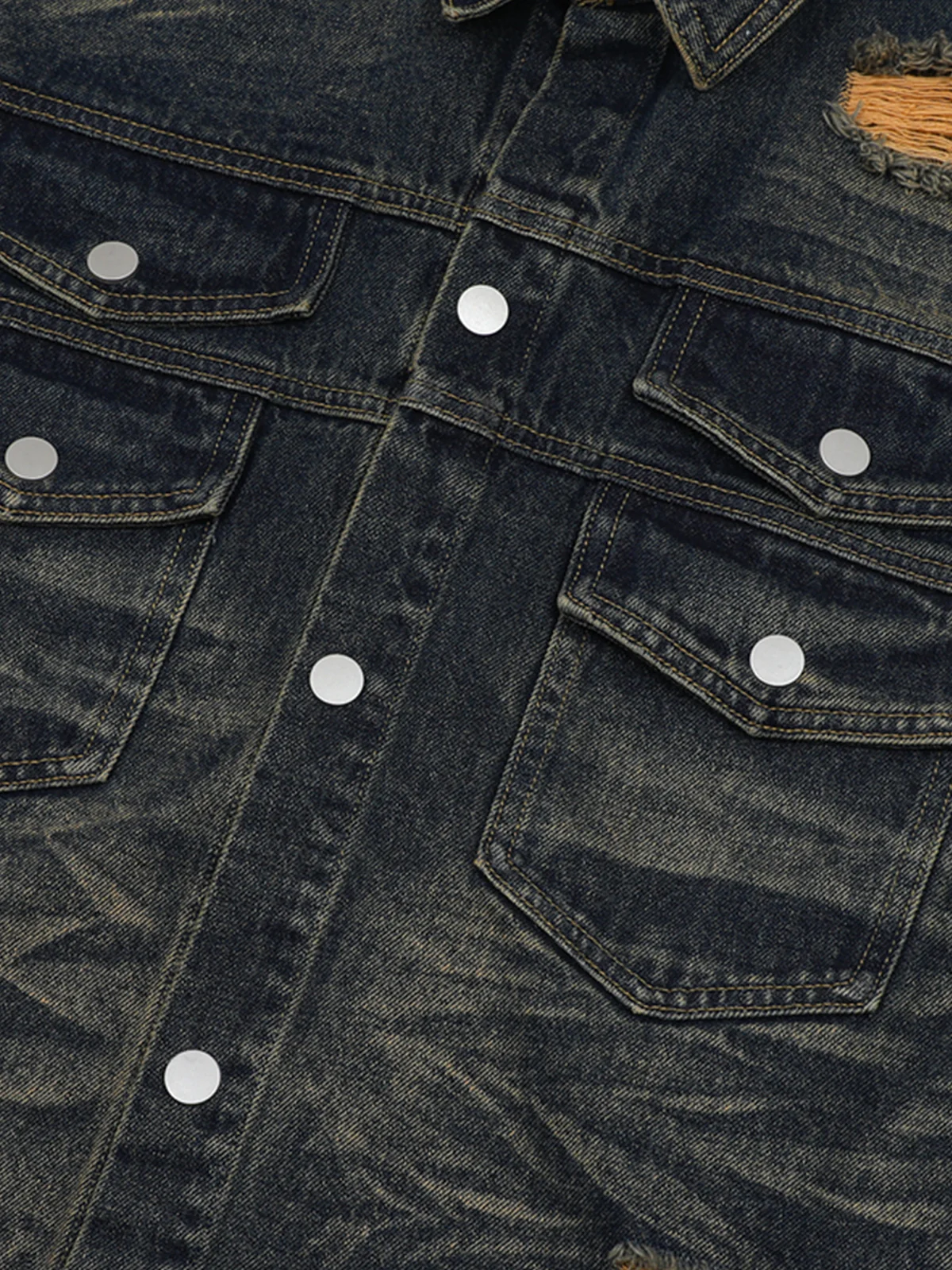 Distressed Washed Distressed Denim Set