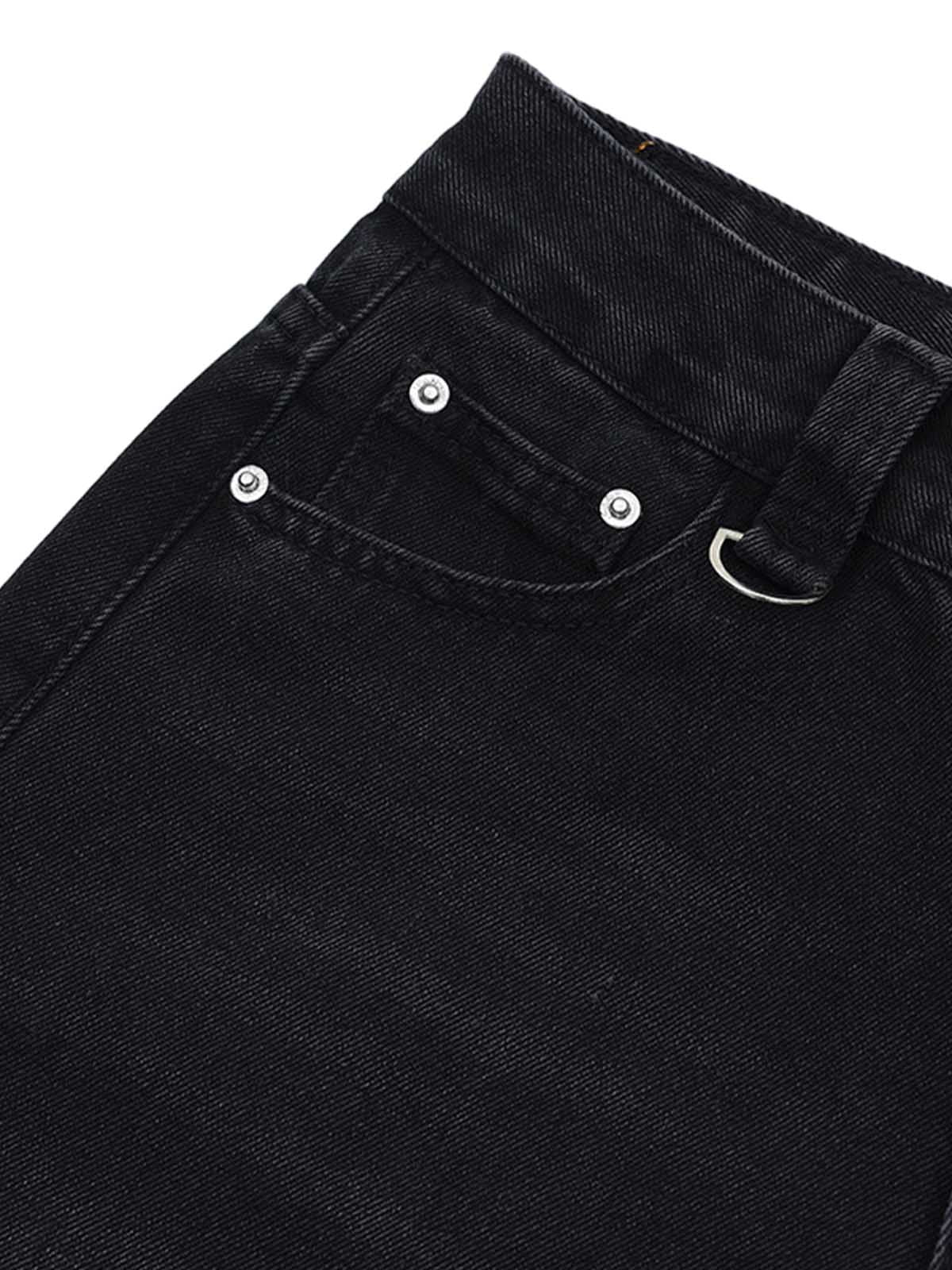 Retro Street Cleanfit Straight Denim Jort