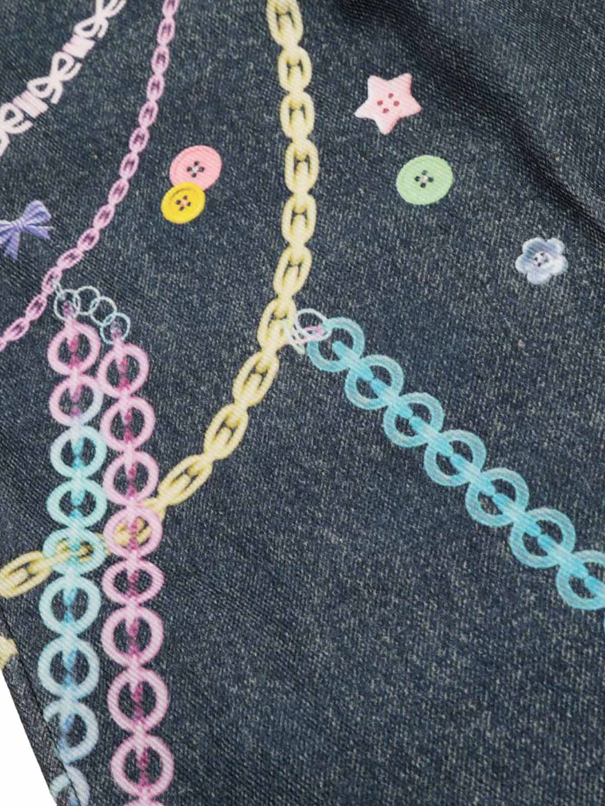 Embellished Chain Denim Shorts