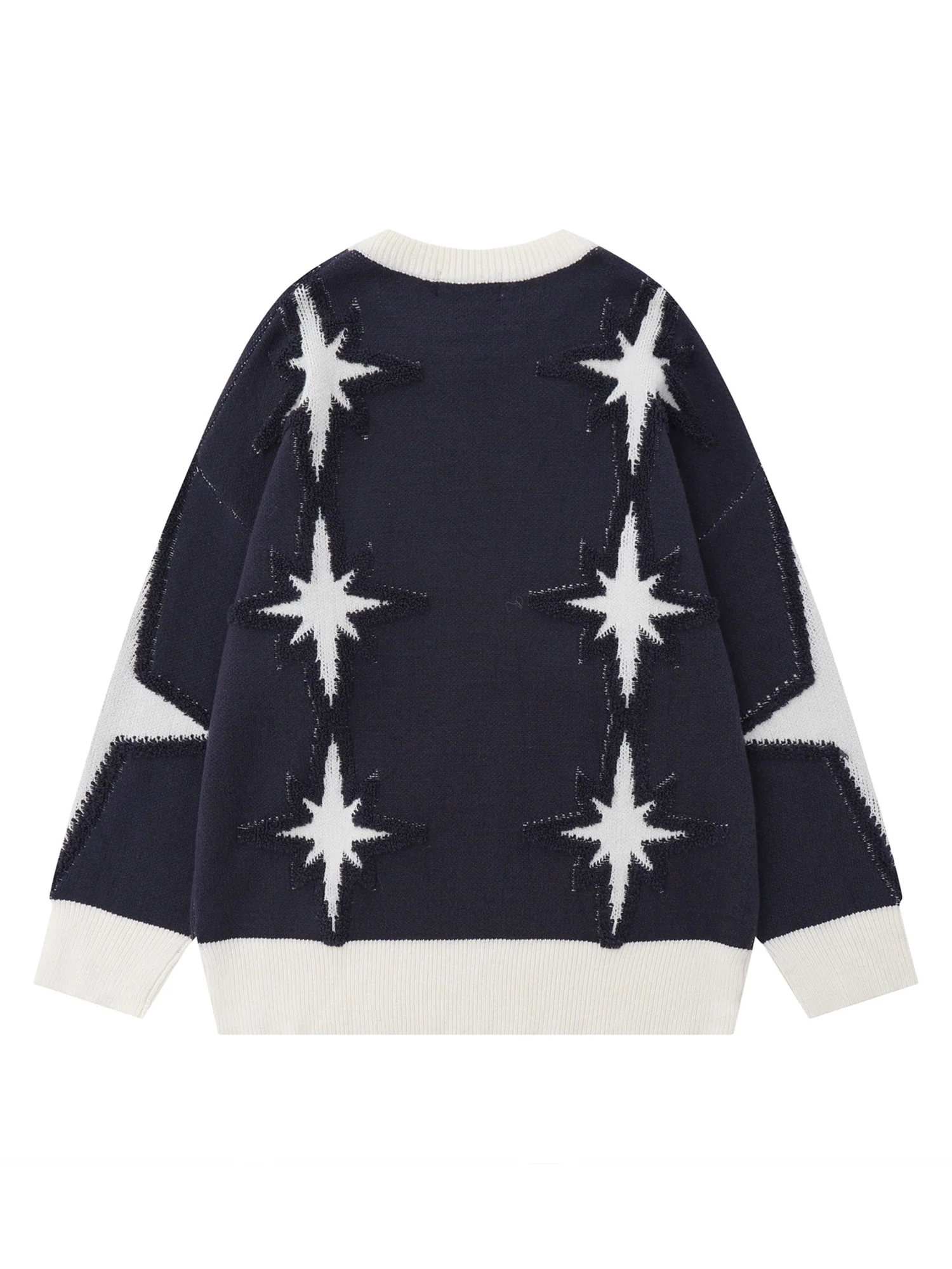 Thesupermade Star Jacquard Crew Neck Sweater