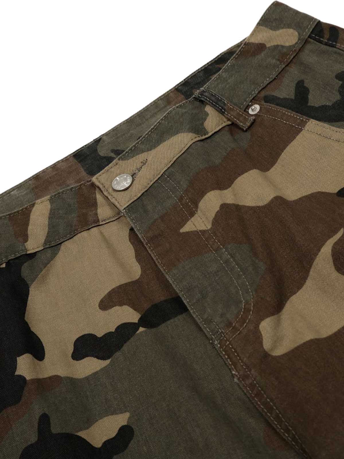 Camouflage Multi-Pocket Cargo Jorts