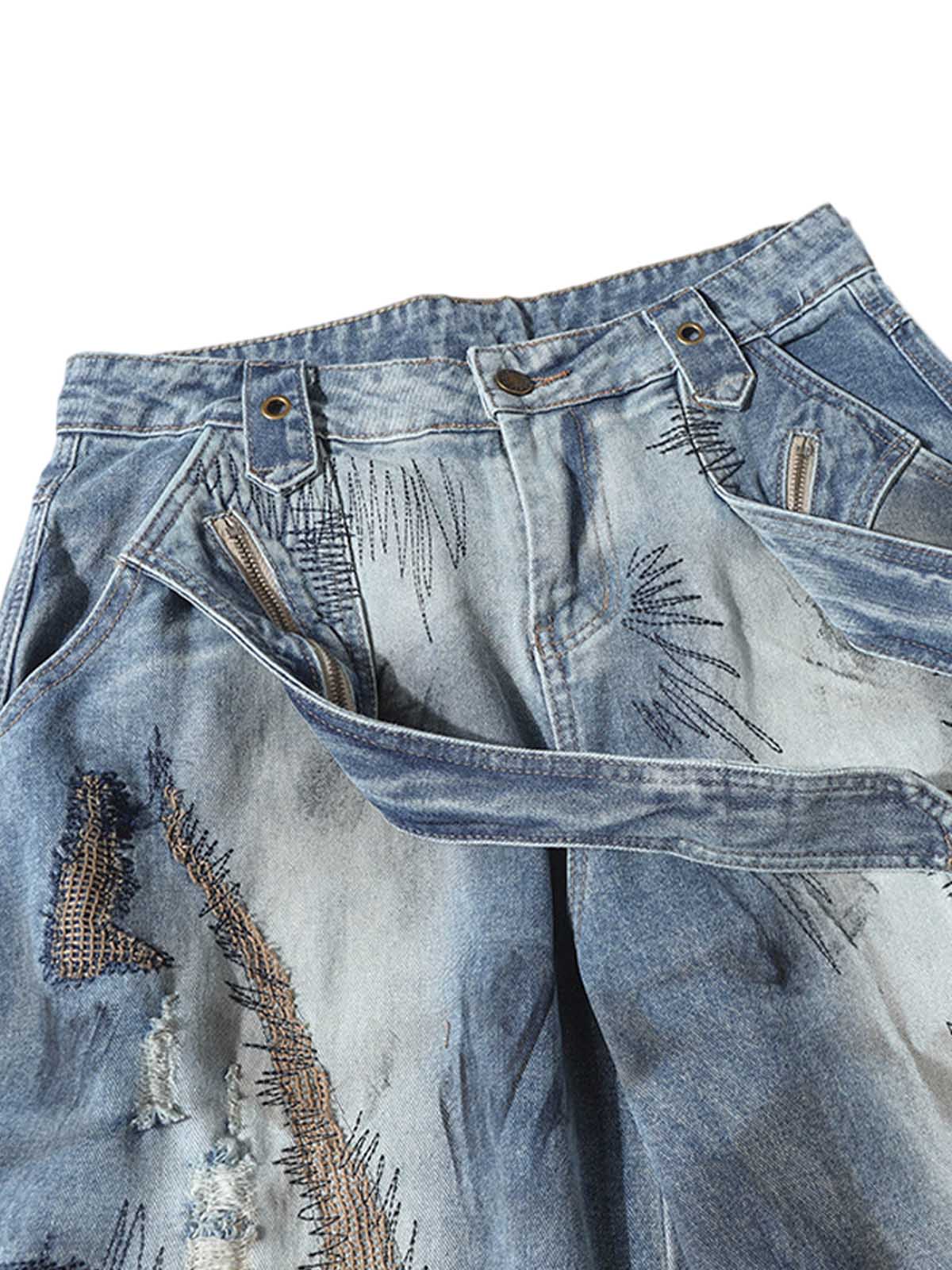 RO Style Washed Barrel Jeans