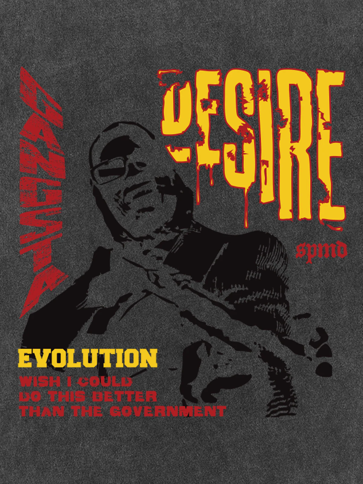 Retro Letter Protrait Graphic Print T-Shirt