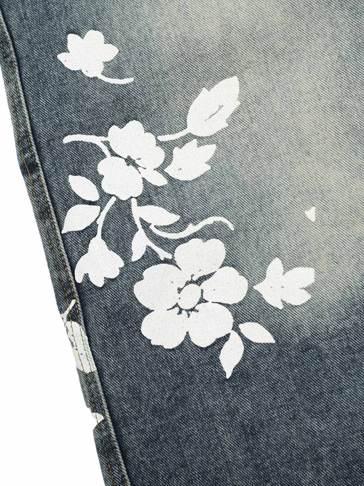 Floral Print Denim Shorts