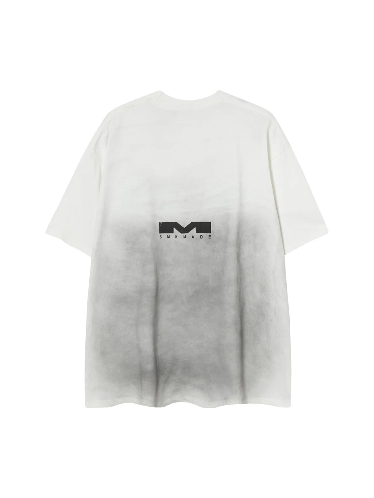 Heavy Washed Distressed Dirty Print Letter T-shirt
