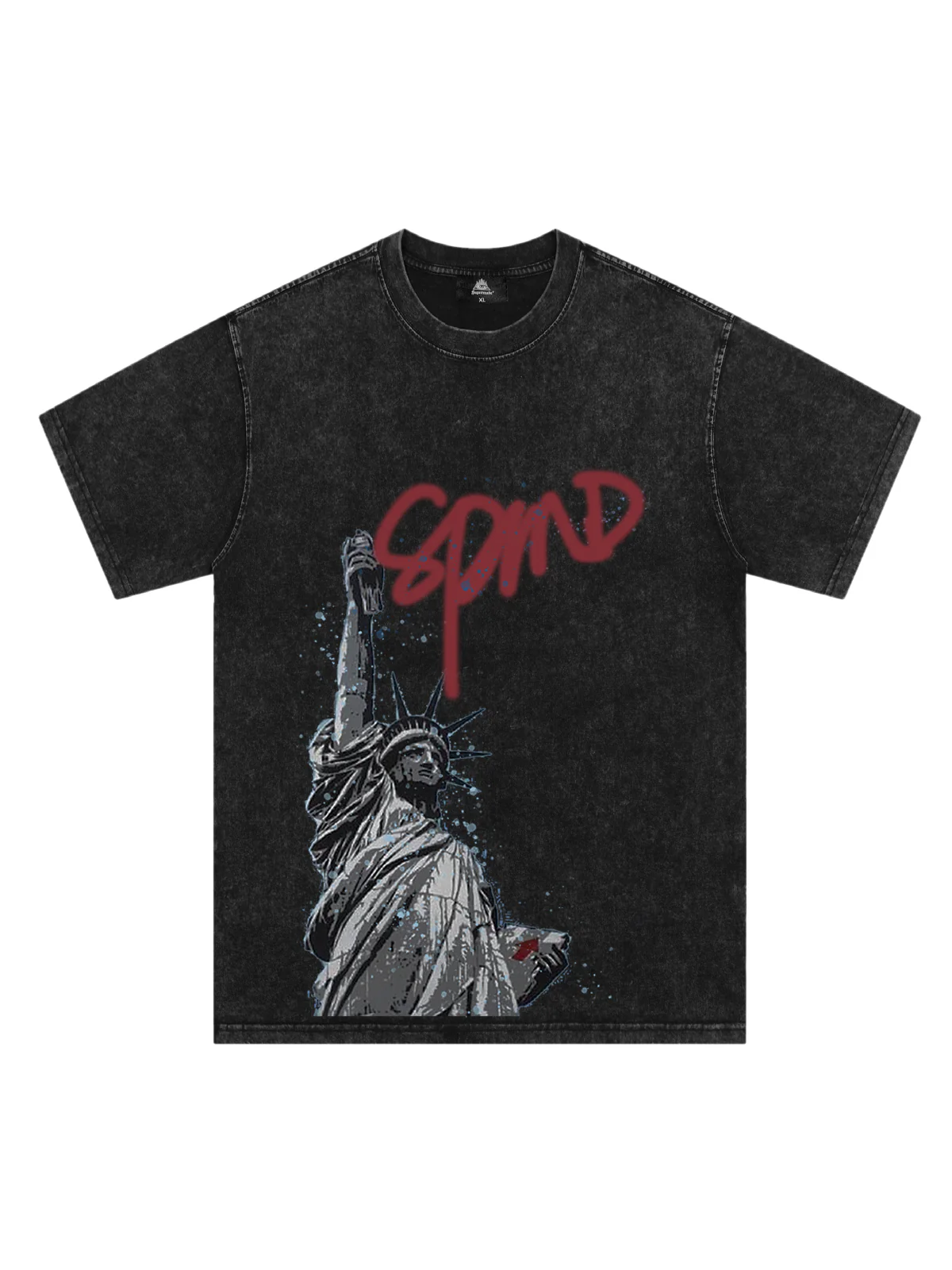 Orginal Funny Graffiti Statue Of Liberty Print T-shirt