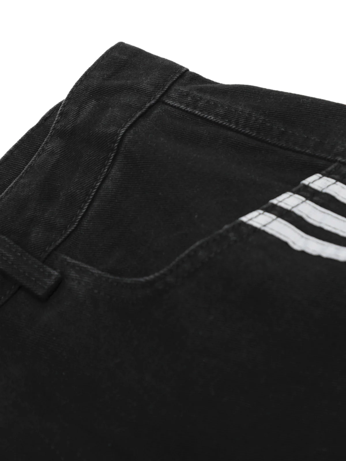 Striped Stitching Barrel Jeans