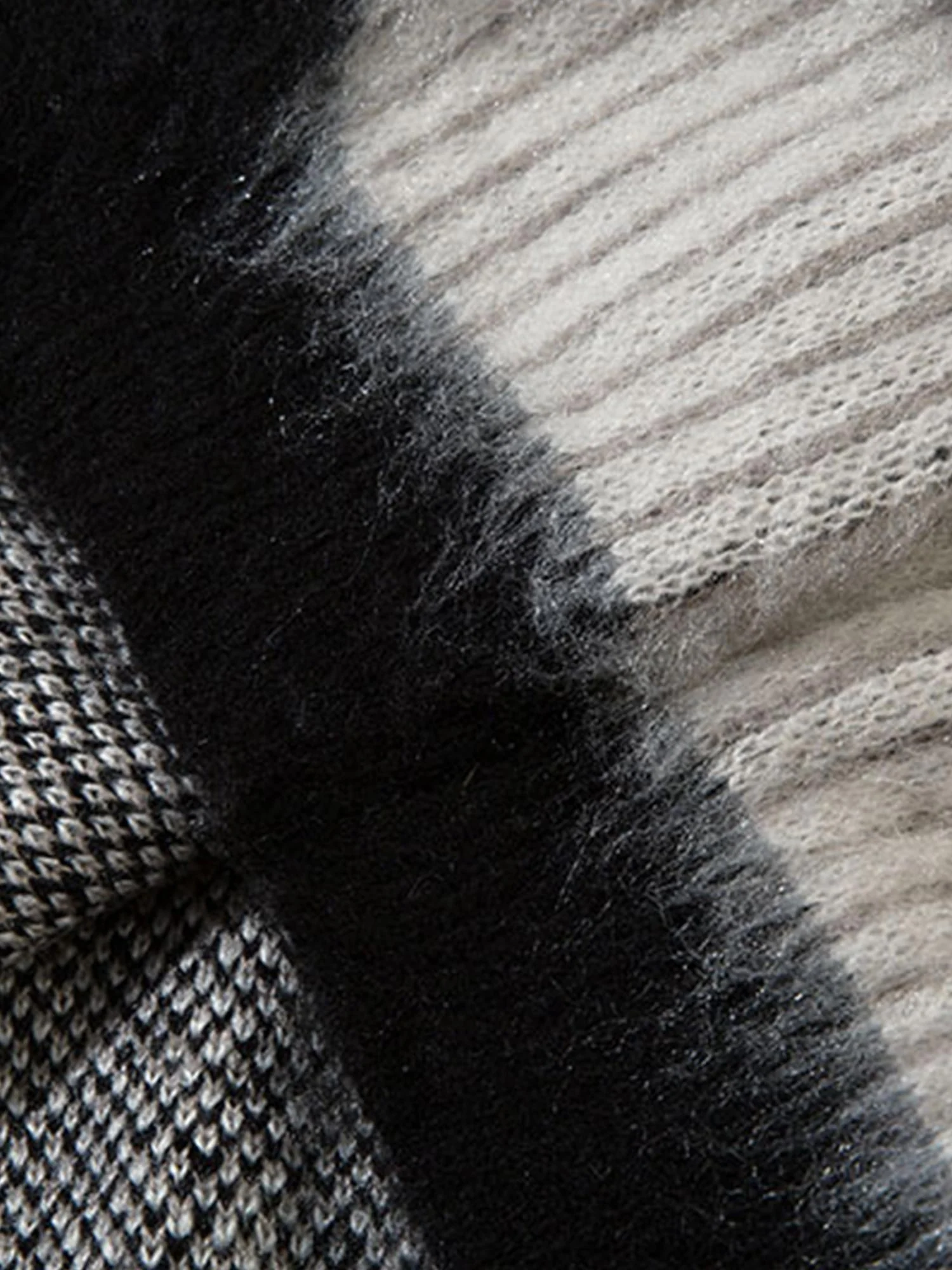 Thesupermade Abstract Mohair Crew Neck Sweater