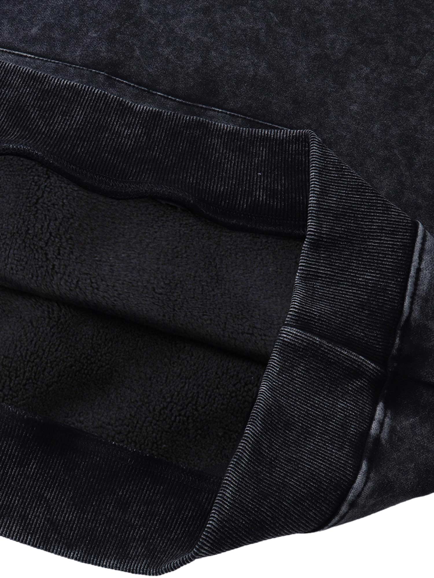 Thesupermade Washed Flame Printed Hooded Fleece Sweatshirt