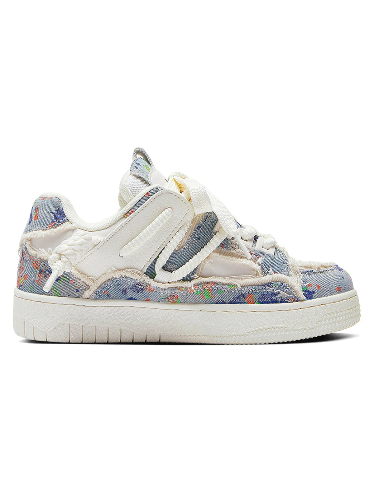 Destruction Series Tassel Contrast Color Sneakers - 2356