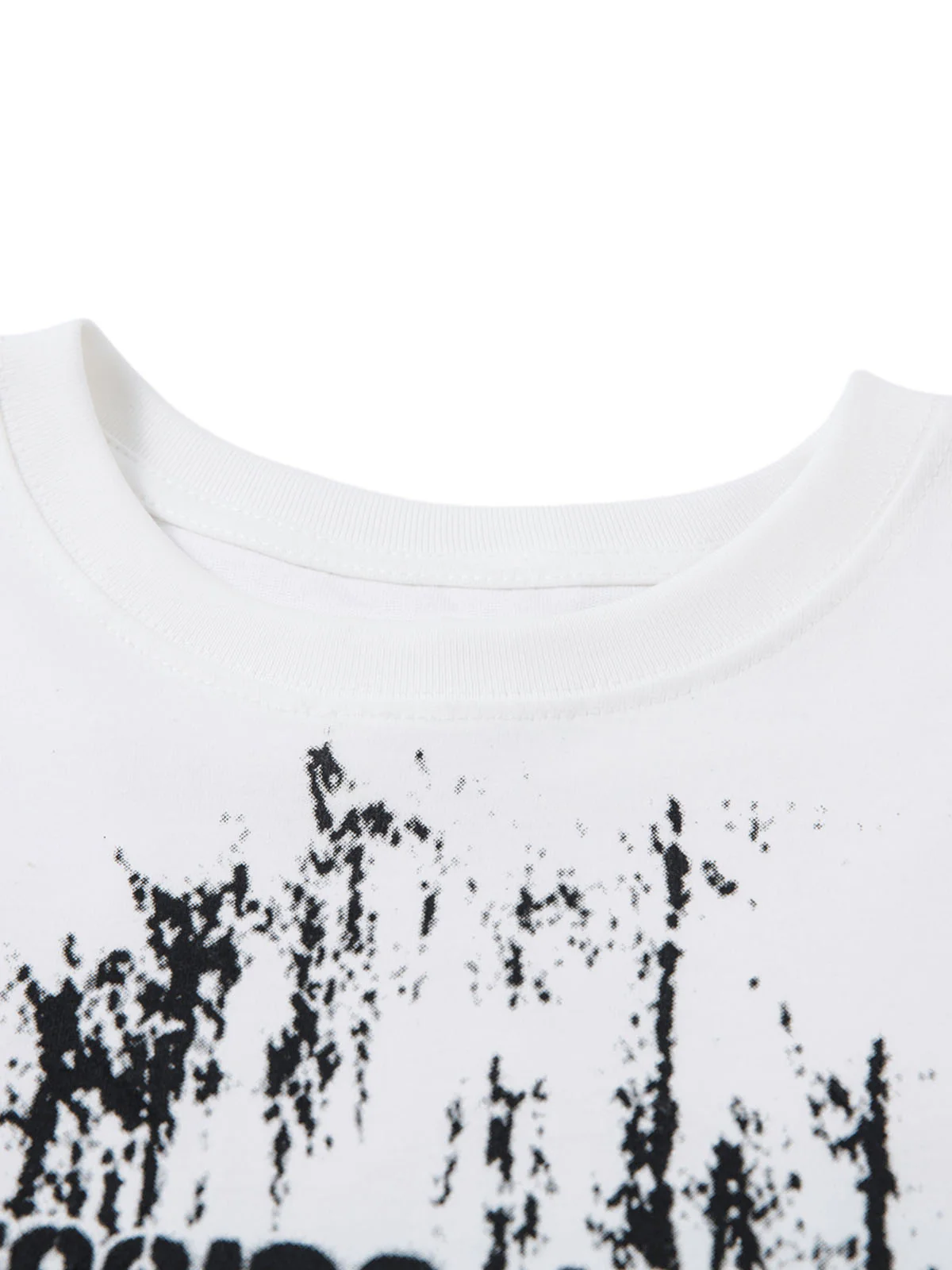 Retro Graffiti Lettering Short Sleeve T-shirt - 2341