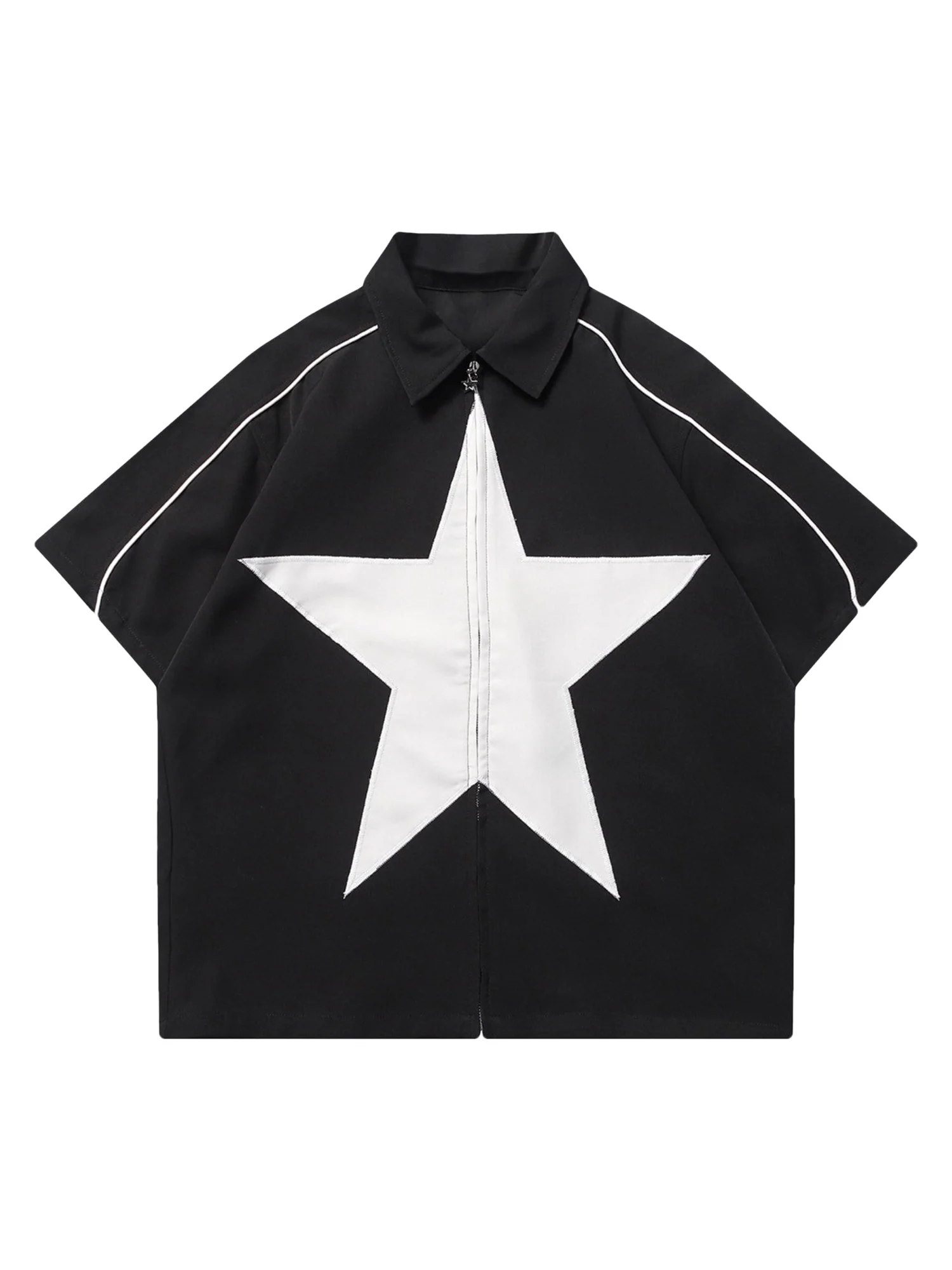 Thesupermade Star Zipper Design Shirt -1575