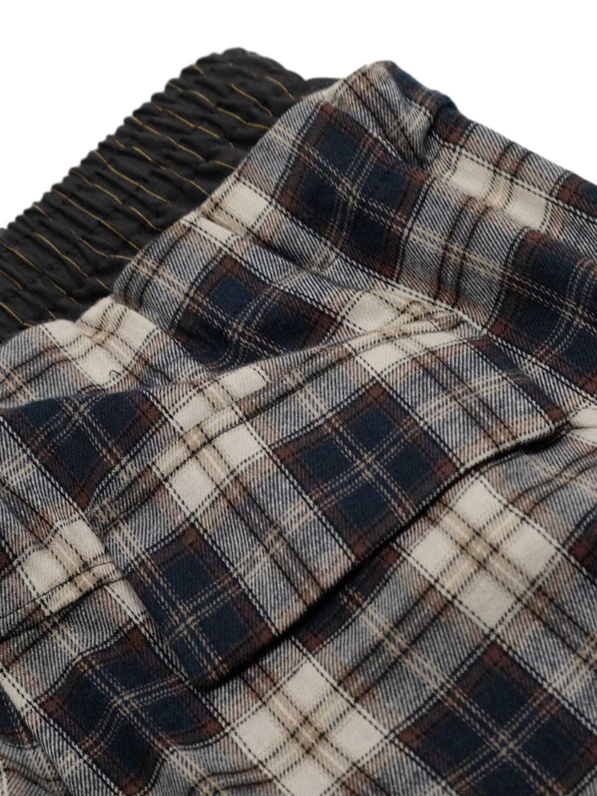 Plaid Patterned Drawstring Pants