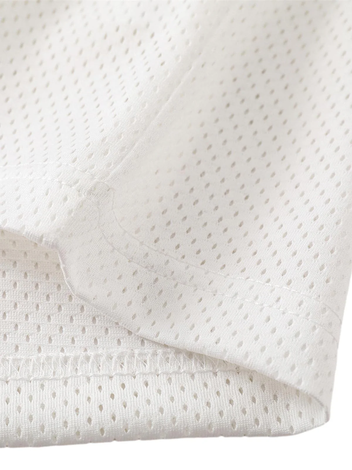 Street Stitching Mesh Character Print T-shirt