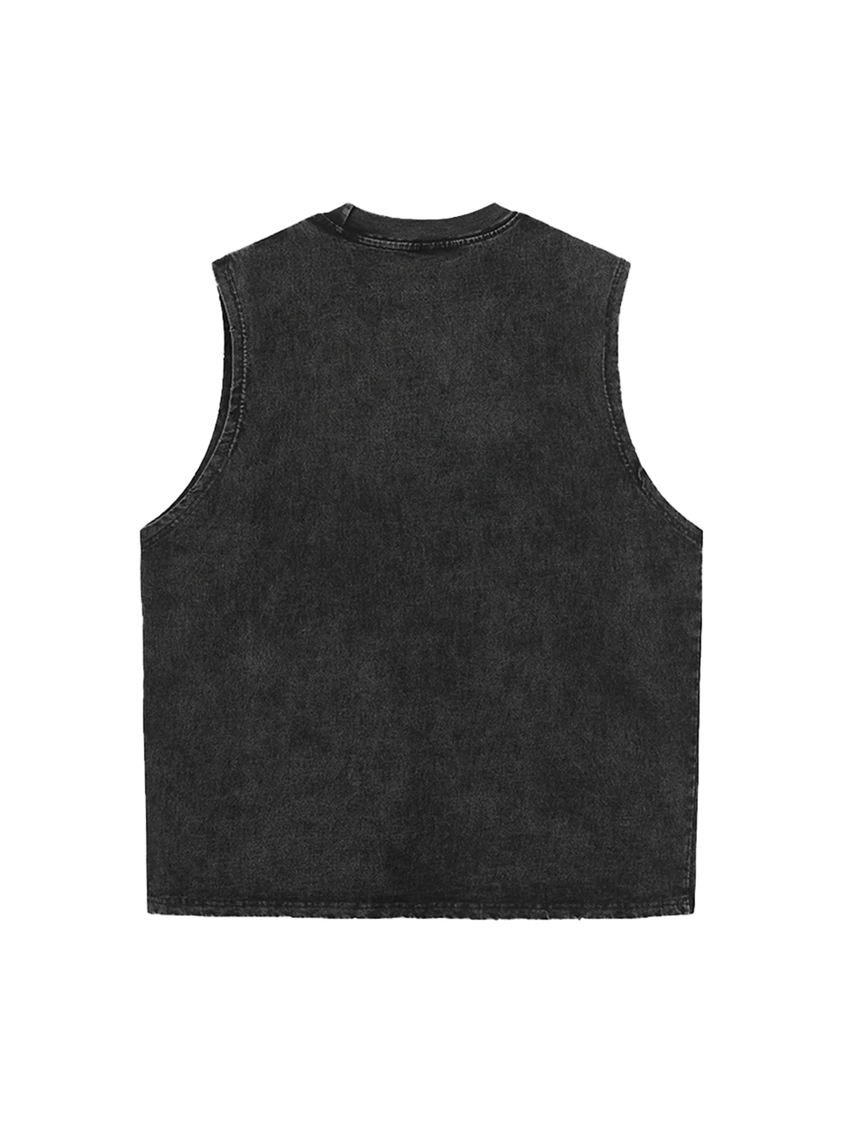 Original Printed Eagle Graphic Tank Top Sleeveless Denim Vest