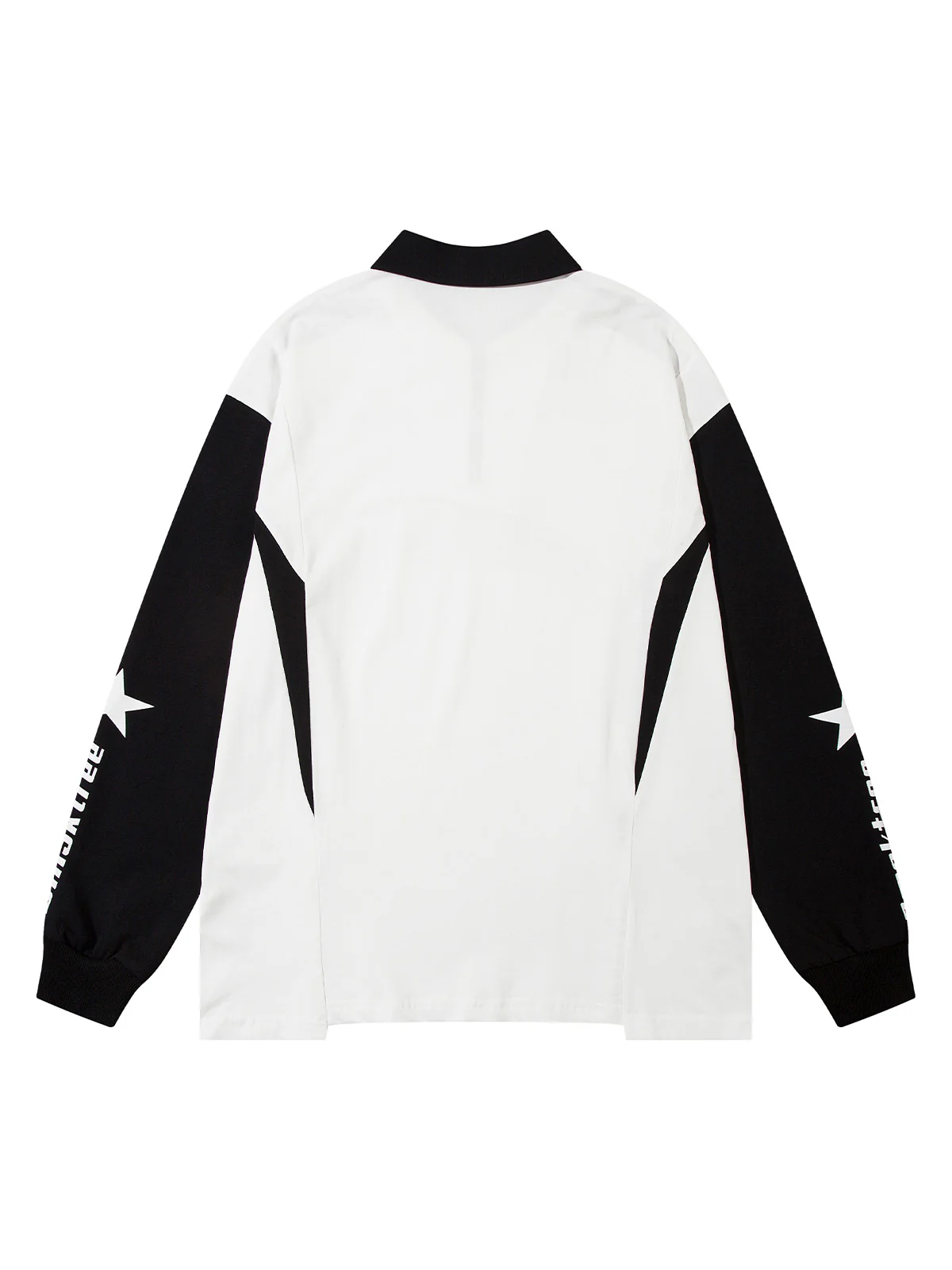 Thesupermade Star Contrast Color Long Sleeve Quarter Zipper Shirt