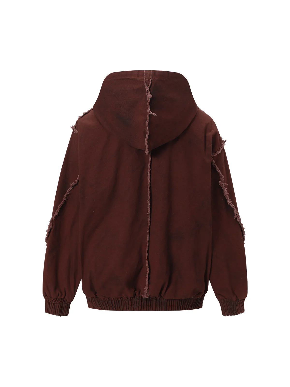 Thesupermade Washed Distressed Fur Hooded Jacket