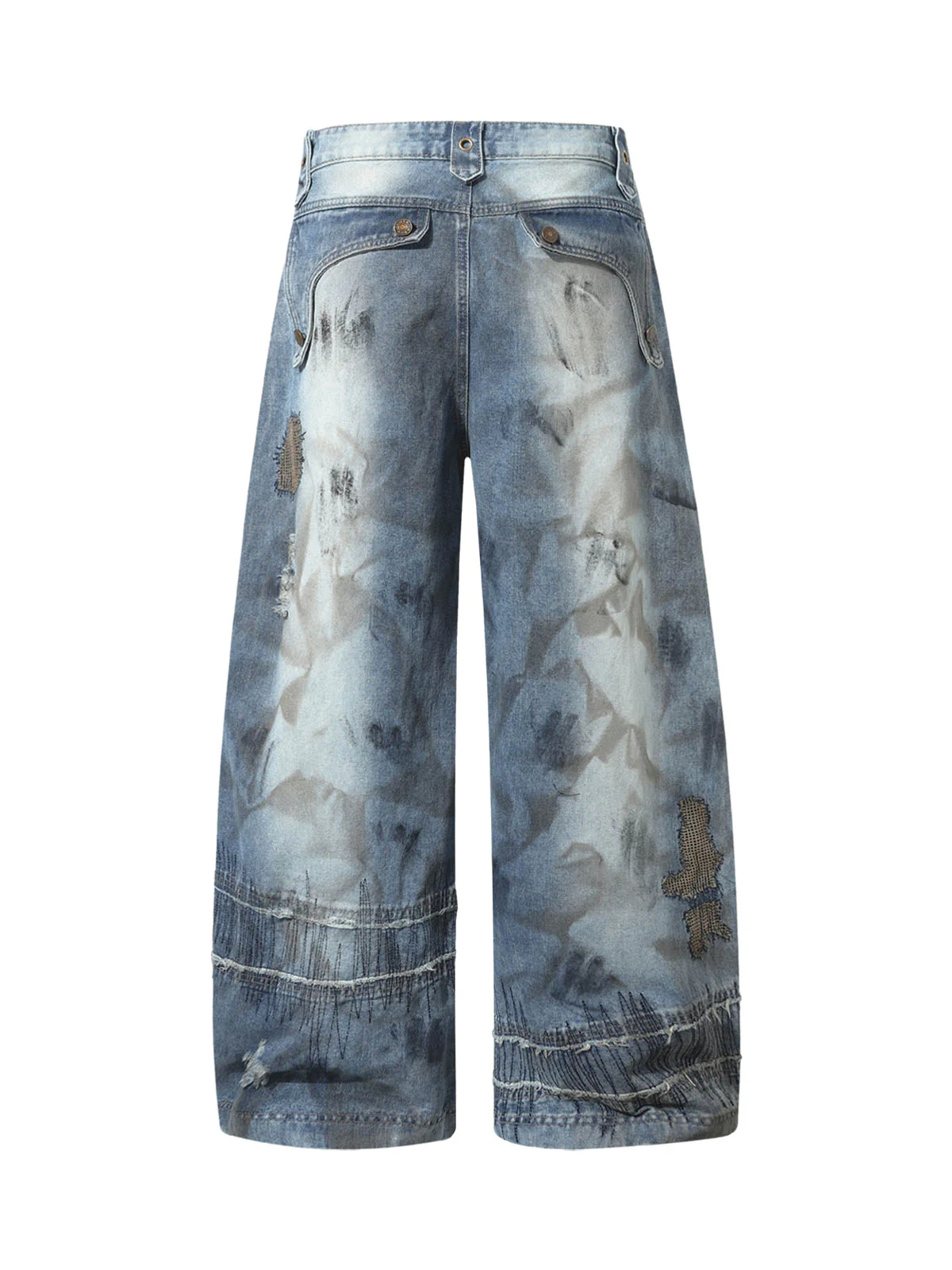 RO Style Washed Barrel Jeans