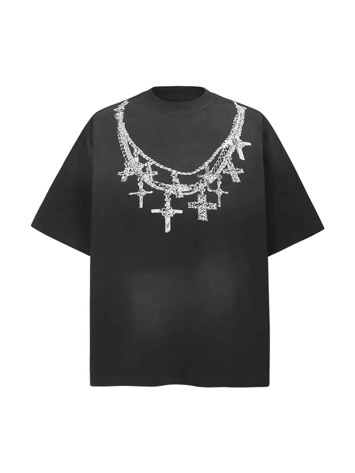 Cross Necklace Graphic T-Shirt