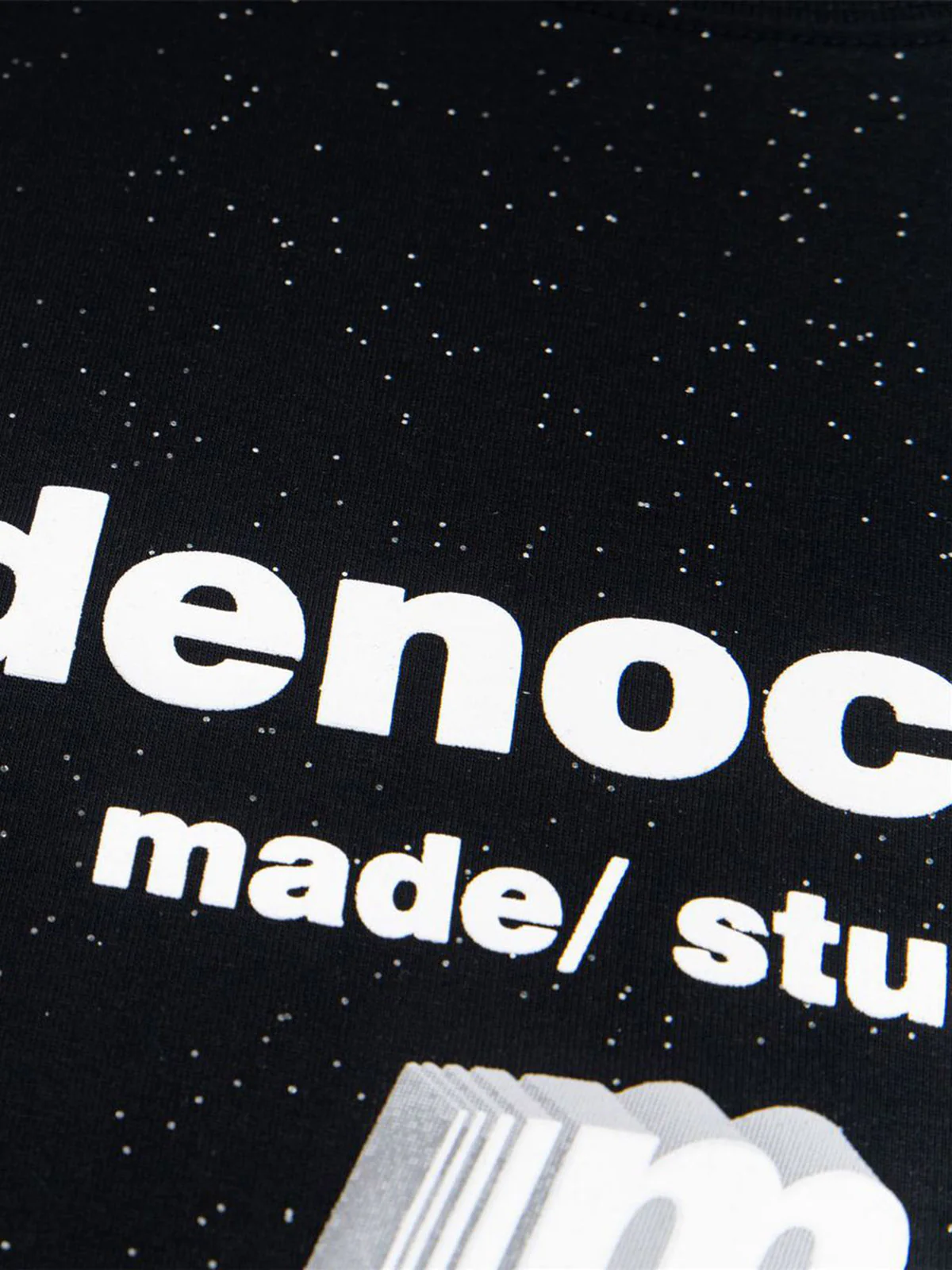 Retro Heavy Starry Sky Print Font Design Short-sleeved T-shirt