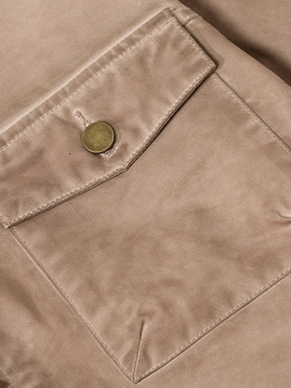 Retro Lapel Zip Up Work Jacket