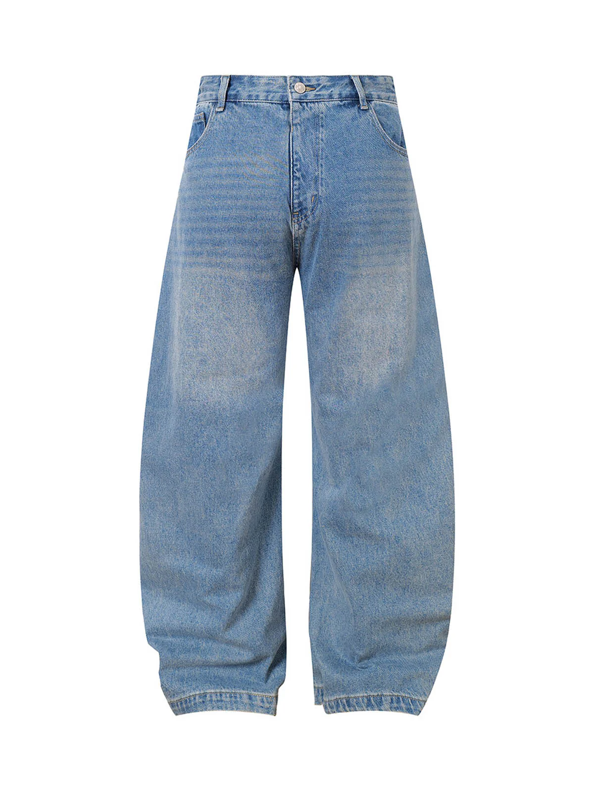 Washed Cleanfit Barrel Jeans